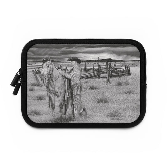 "The Coming Storm" Rustic Cowboy Laptop Sleeve, Western Cowpoke Case, Unique Gift for Ranch Lovers, Rodeo Accessories, Durable Tech Cover