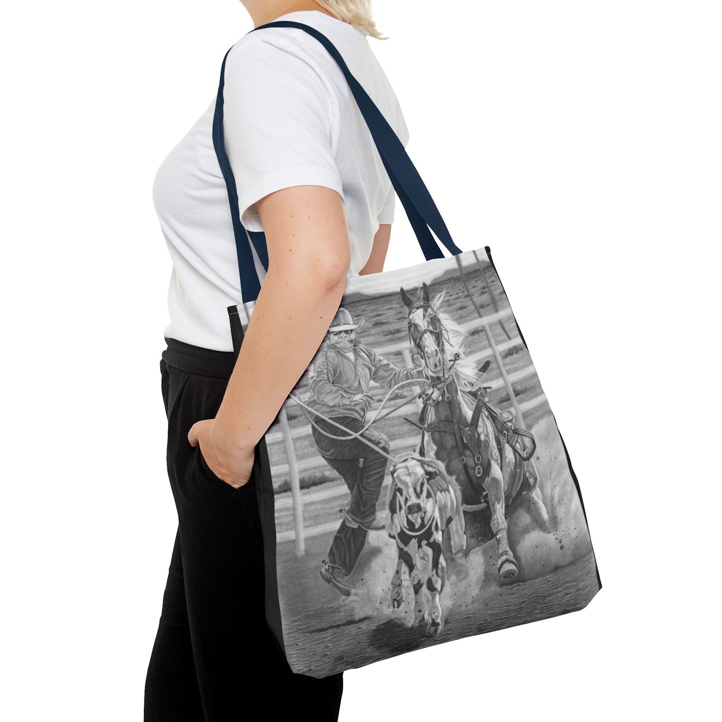 "Stone Cold Throw" Western Art Tote Bag