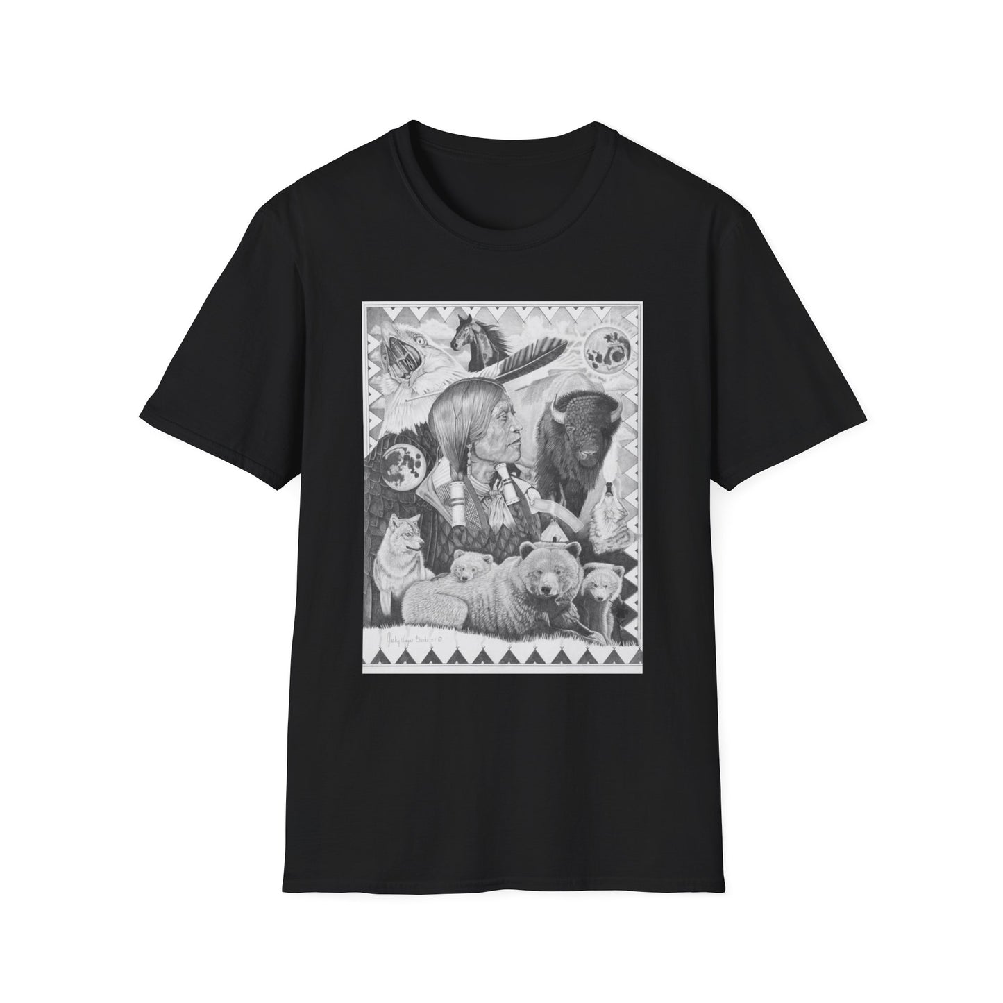 "Two Moon Apache Dream" Western Style T-Shirt