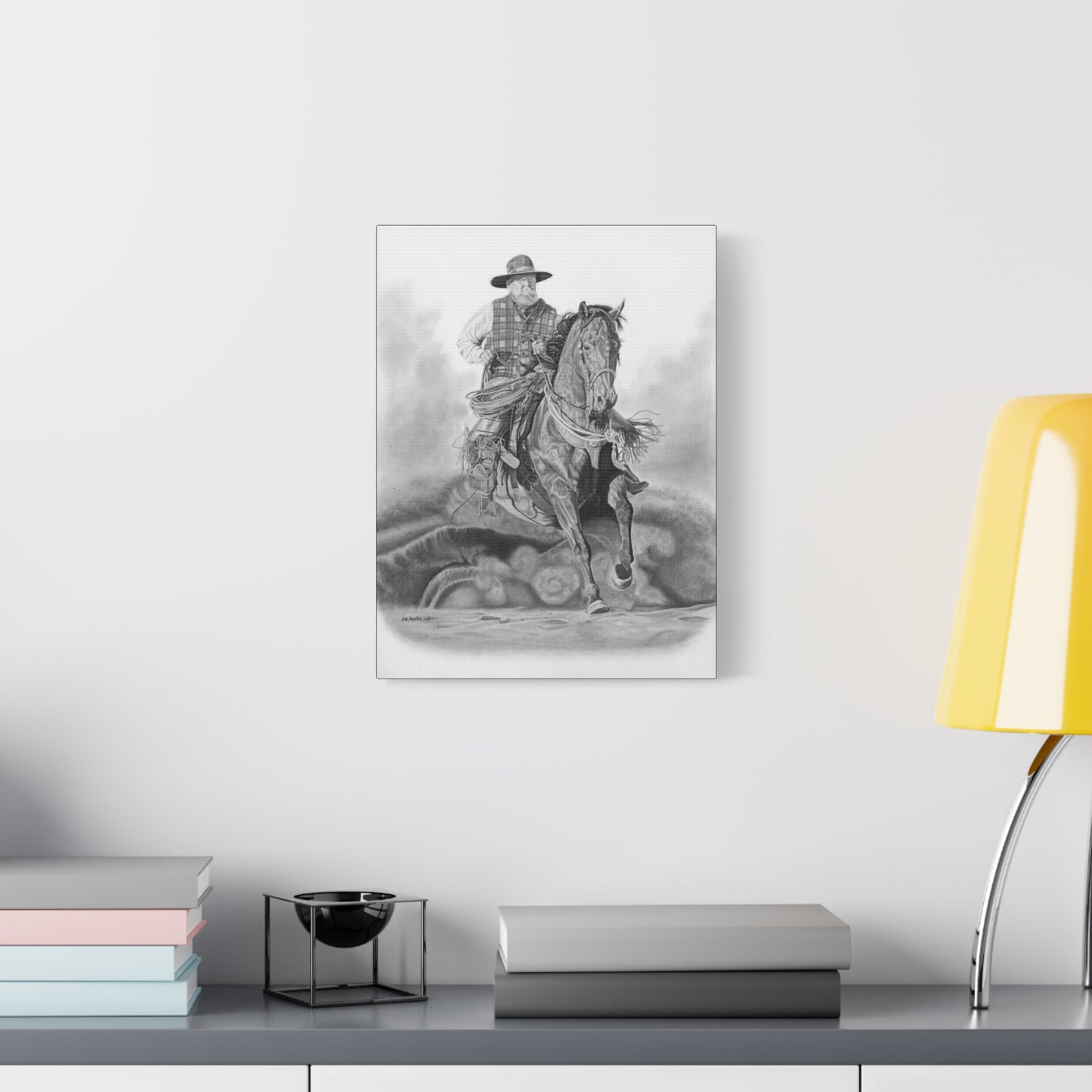 "Trouble Up Ahead " western art on canvas