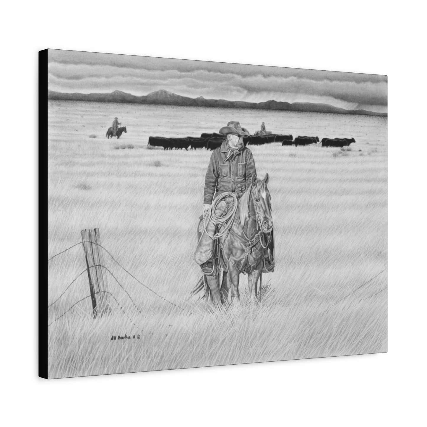 "The Passing Storm" western art on canvas
