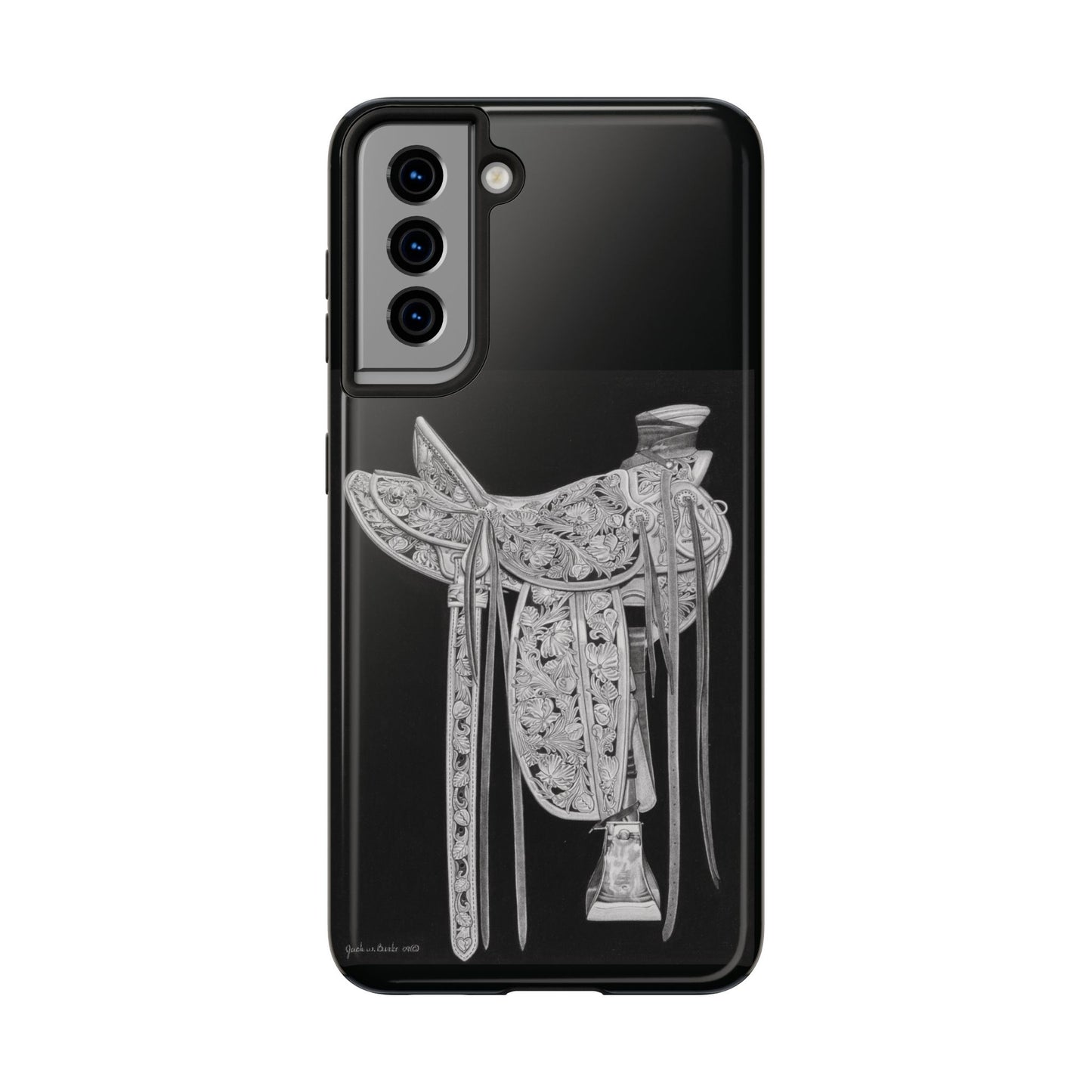 "New Saddle" Western Rodeo Phone Cases, Cowboy Design, Tough Protection, Gift for Him, Ranch Decor, Durable Style