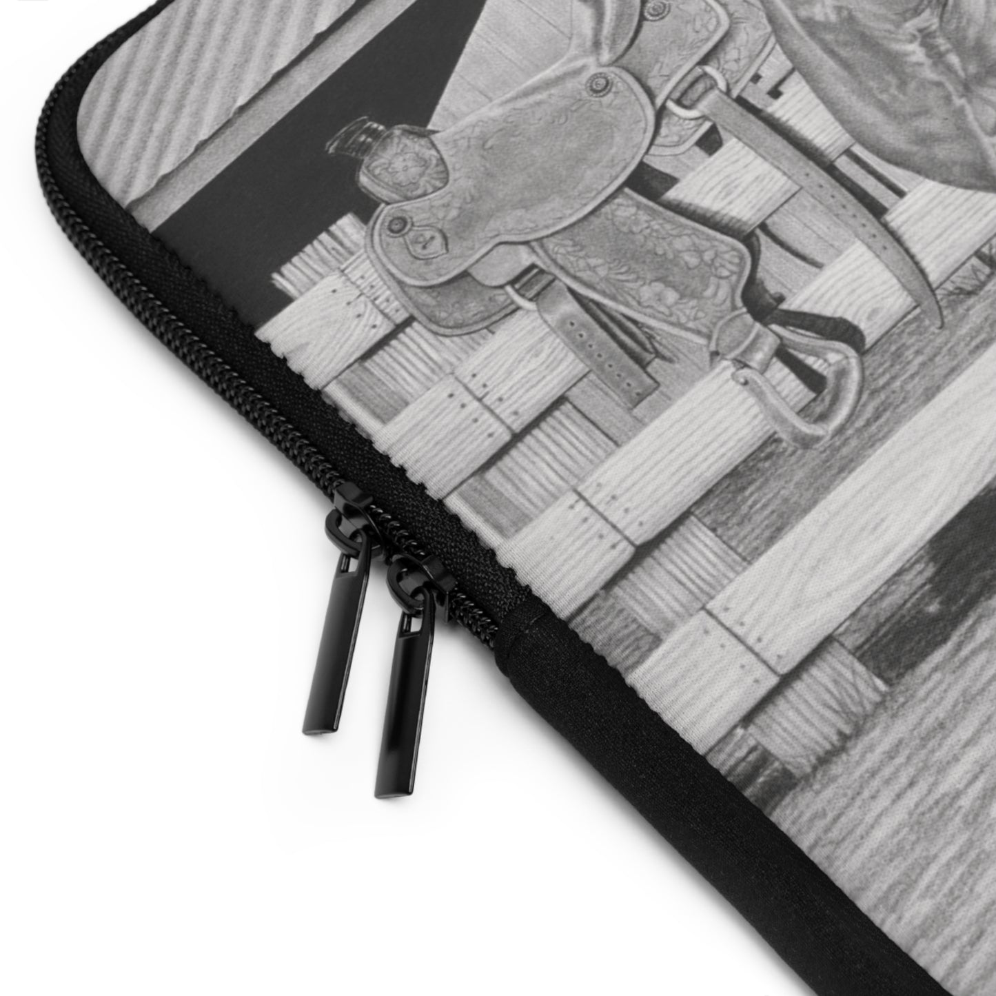 "Tall Task for a little Cowboy" Rustic Cowboy Laptop Sleeve, Western Cowpoke Case, Unique Gift for Ranch Lovers, Rodeo Accessories, Durable Tech Cover