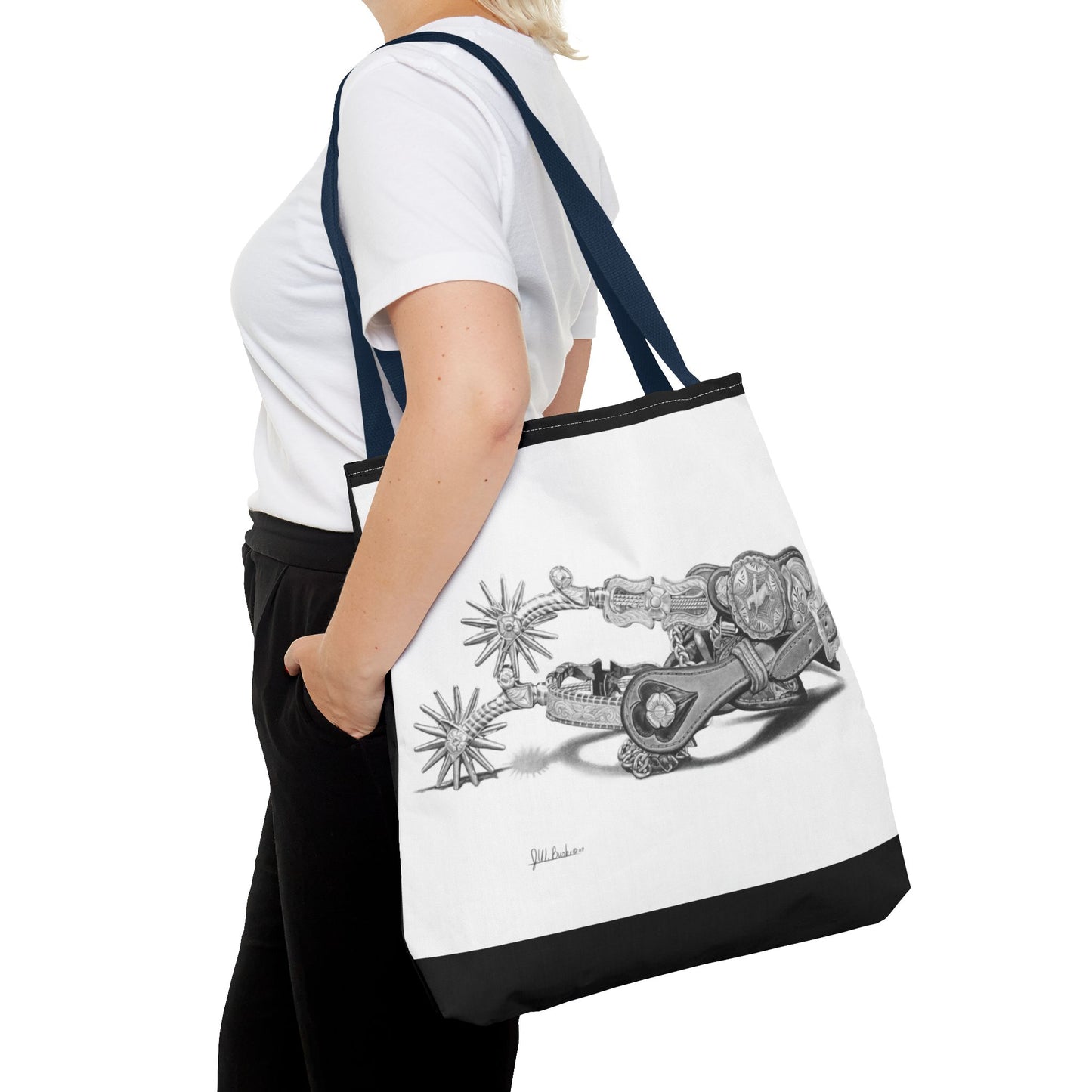"Spurs" Tote Bag, Western Style Shopping Tote, Equestrian Gift, Farmhouse Decor, Horse Lover Accessory