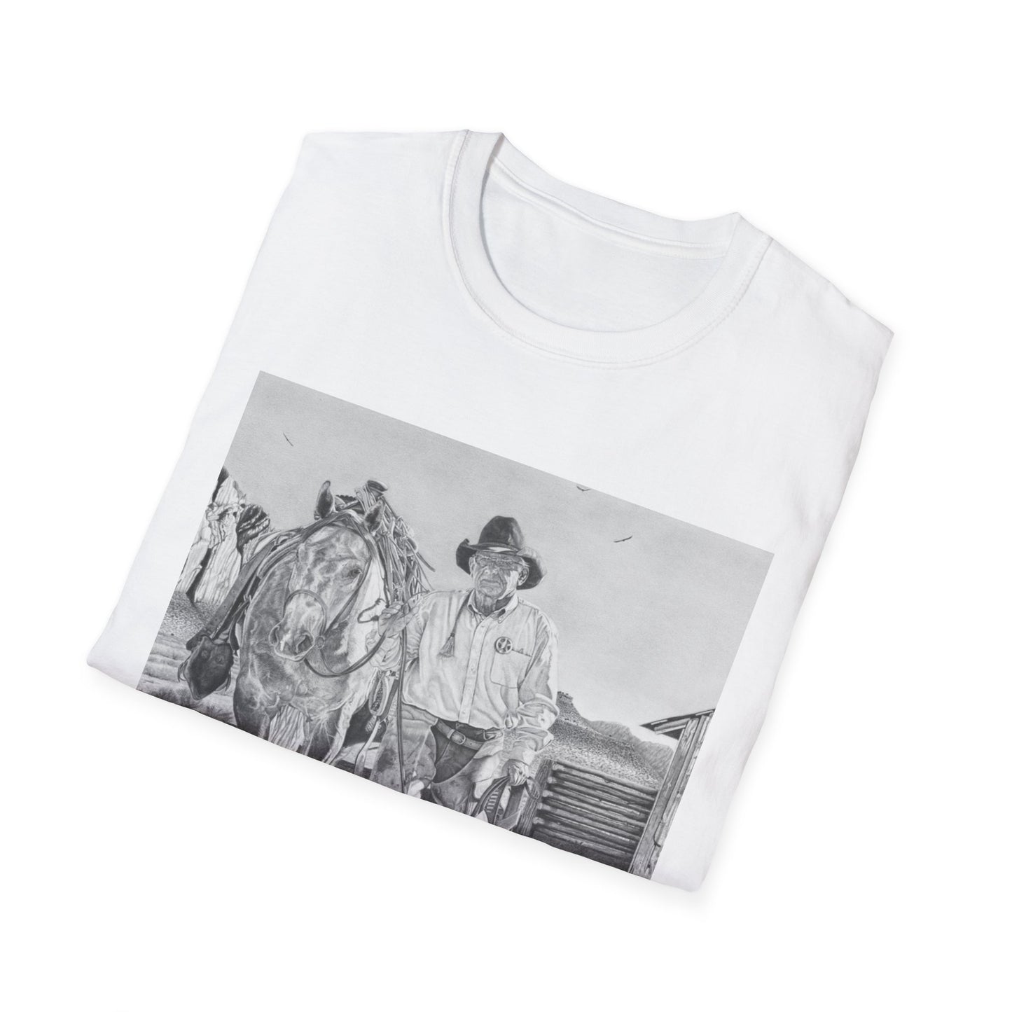 "On The Trail of Outlaw" Western Art T-Shirt