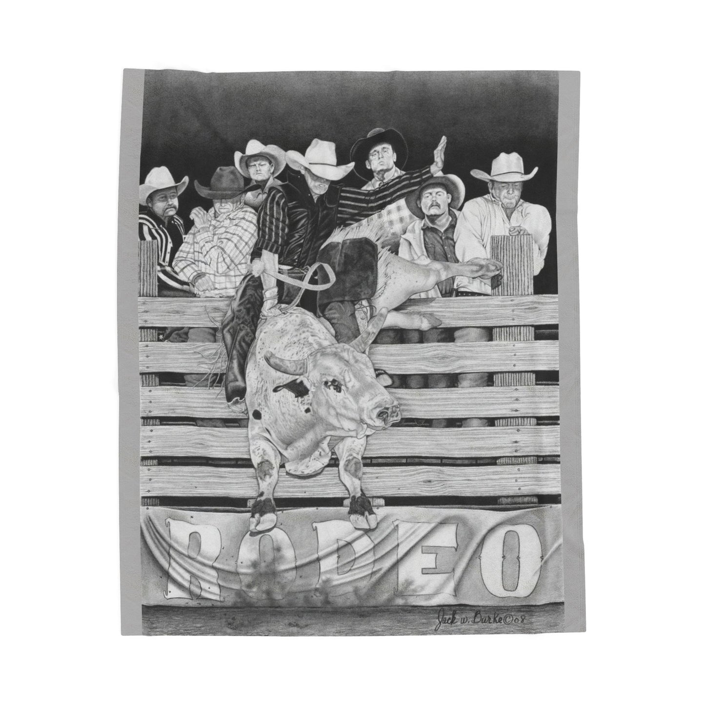 "Serius Fun" Cozy Cowboy Velveteen Plush Blanket | Western Decor, Gift for Horse Lovers, Camping Blanket, Soft Throw, Farmhouse Style