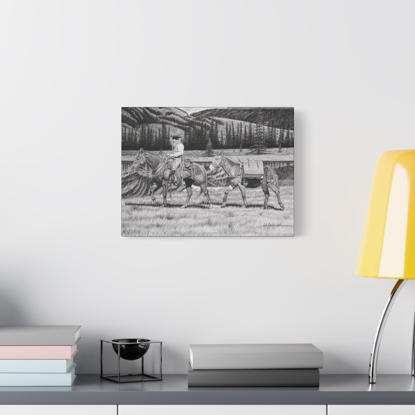 "Still Day on The Trail" Rustic Western Artwork.