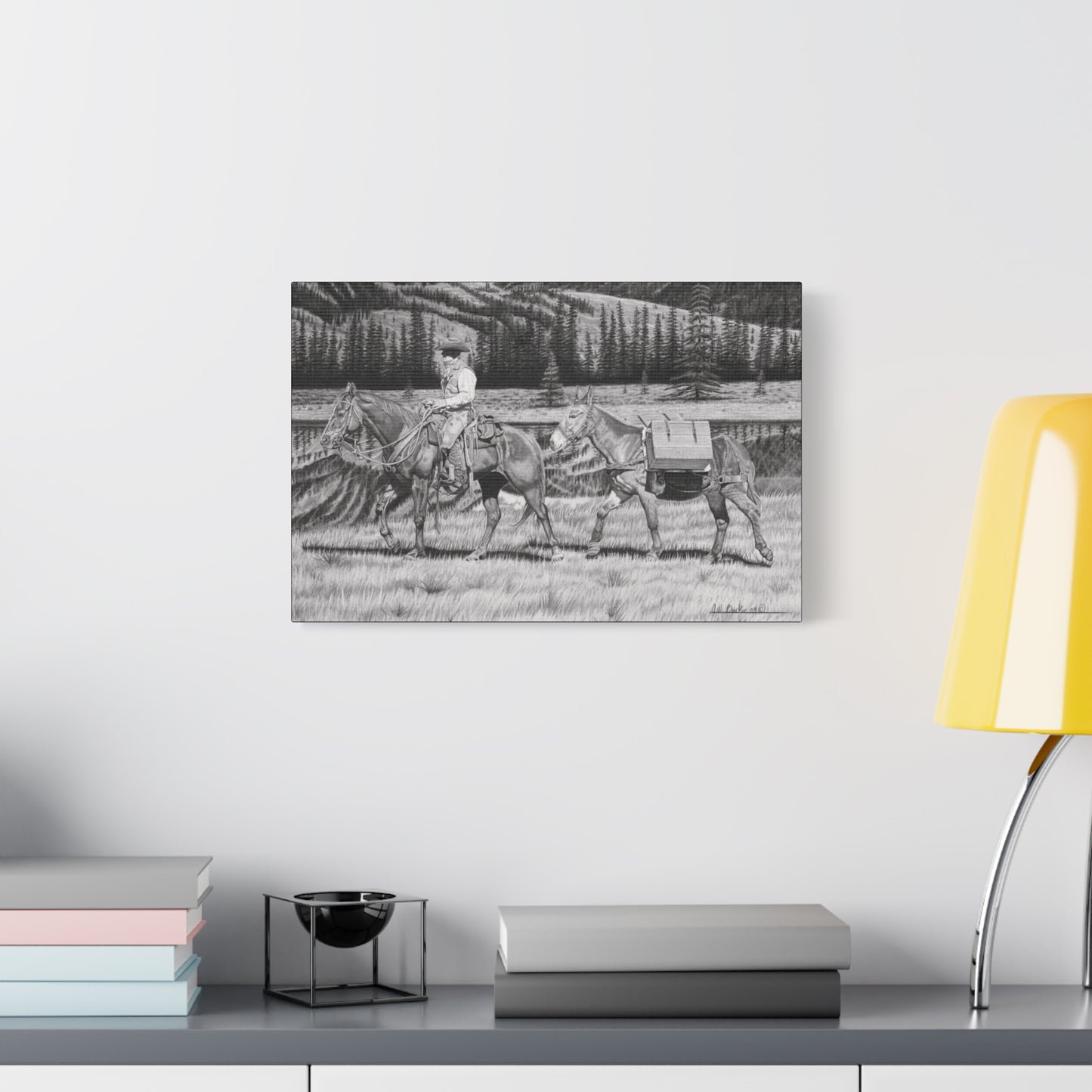 "Still Day on The Trail" Rustic Western Artwork.