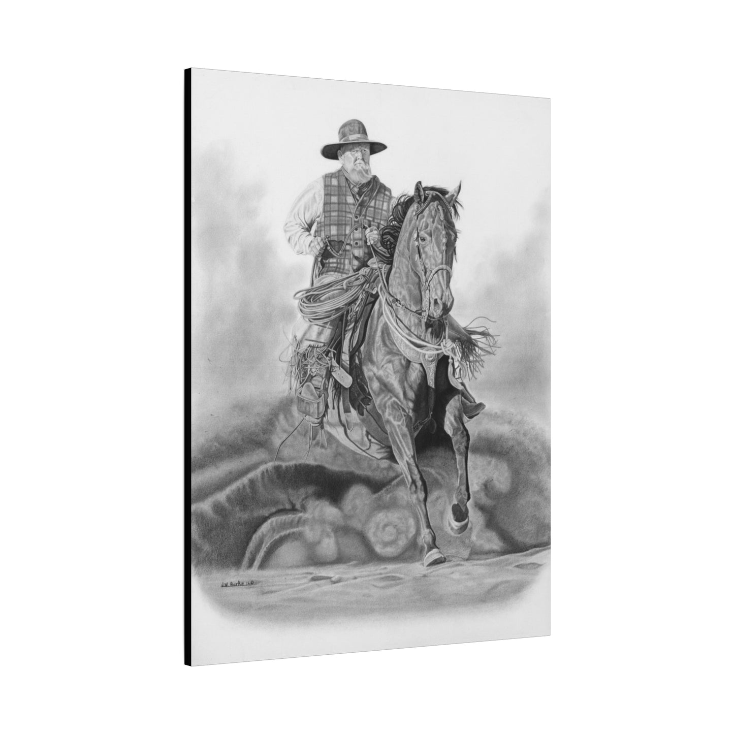 "Trouble Up Ahead " western art on canvas