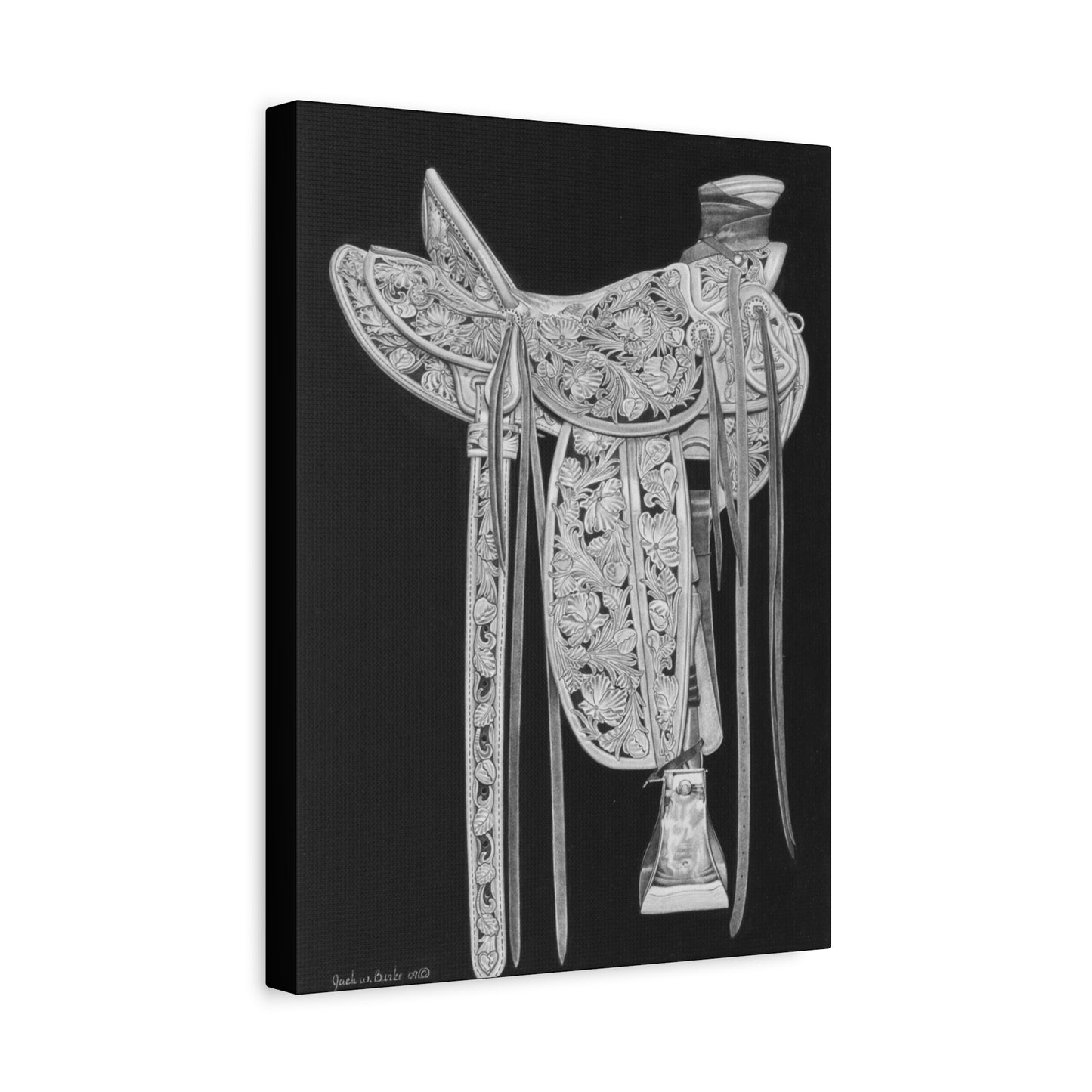 " New Saddle" western art on canvas