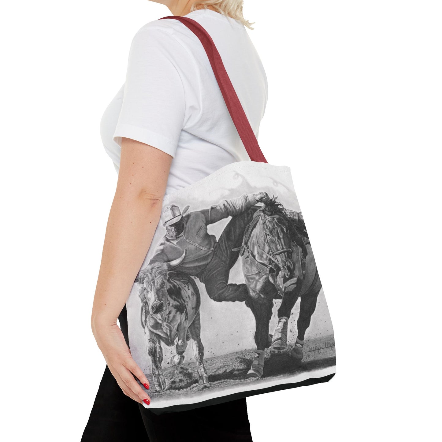"Cowboy Life #1 " Tote Bag, Western Style Shopping Tote, Equestrian Gift, Farmhouse Decor, Horse Lover Accessory