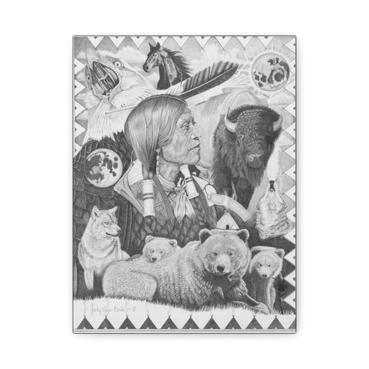 "Two Moon Apache Dream" western art on canvas