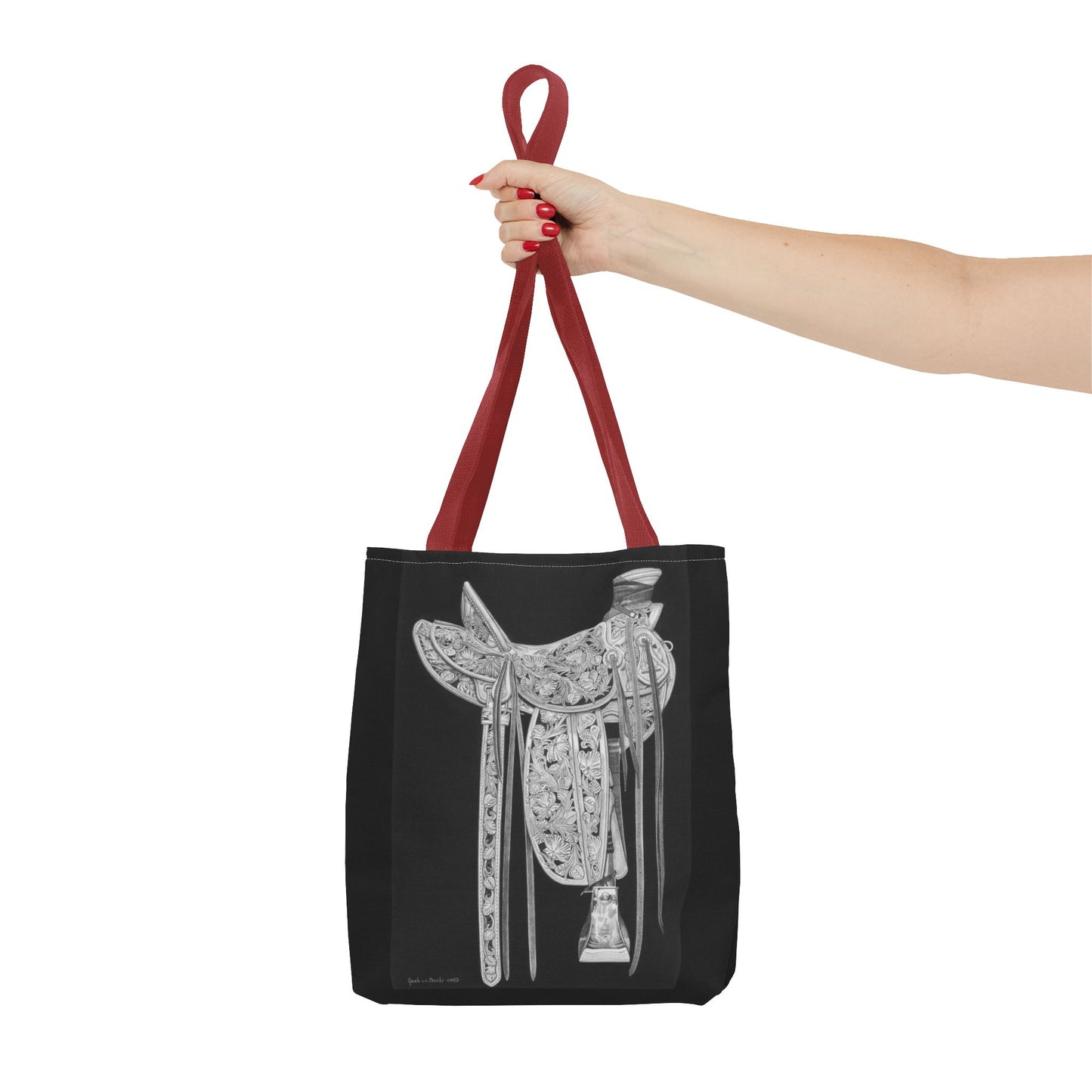 "New Saddle " Western Style Shopping Tote, Equestrian Gift, Farmhouse Decor, Horse Lover Accessory