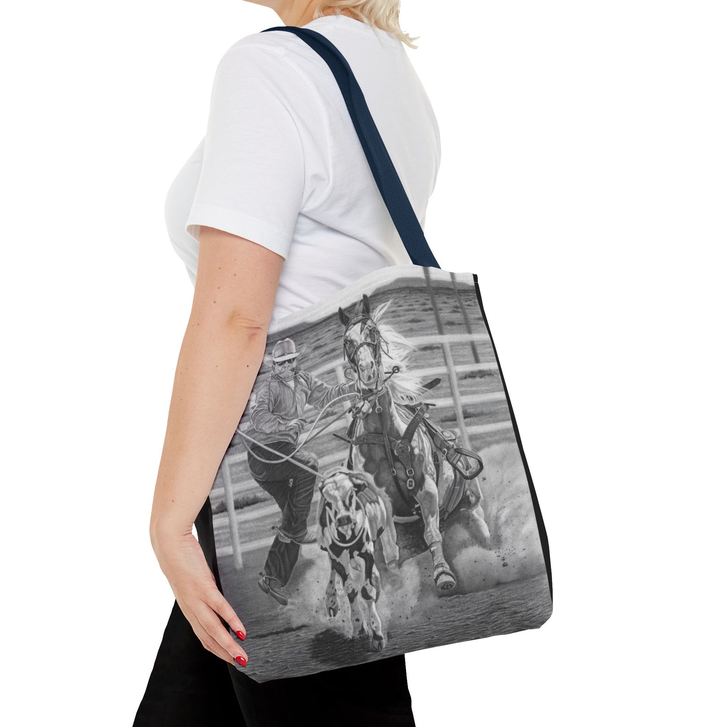 "Stone Cold Throw" Western Art Tote Bag