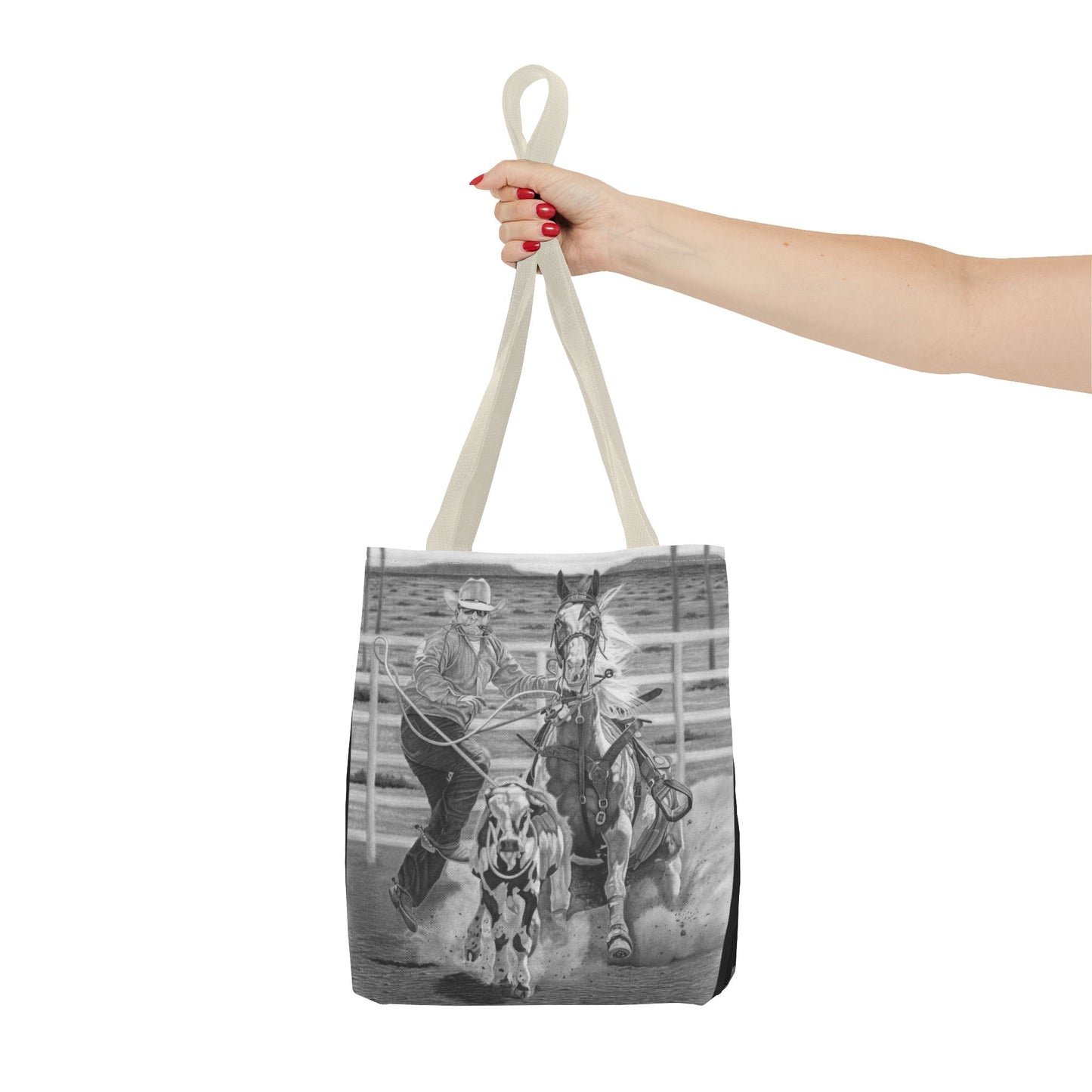 "Stone Cold Throw" Western Art Tote Bag