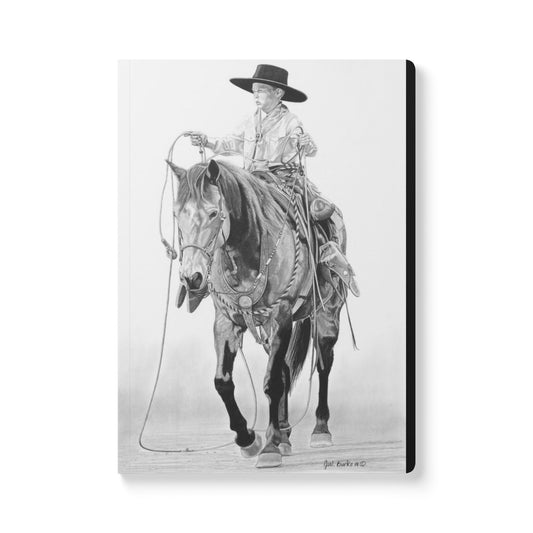 "Young Cowboy" Native American Wildlife Softcover Journal, Notebook for Writing, Artistic Gift, Travel Journal, Eco-Friendly Stationery, Unique Artwork