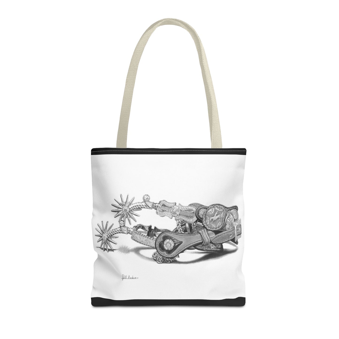 "Spurs" Tote Bag, Western Style Shopping Tote, Equestrian Gift, Farmhouse Decor, Horse Lover Accessory