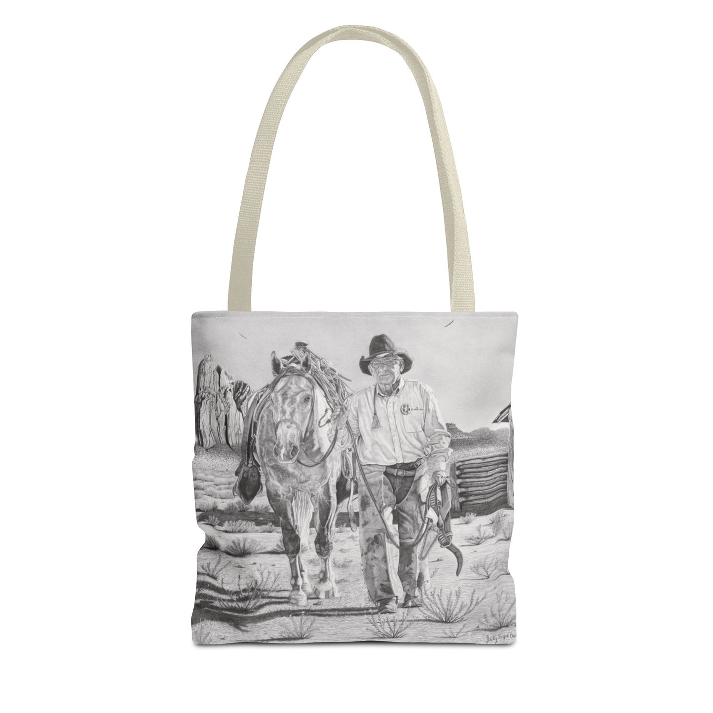 "On The Trail of Outlaw" Western Art Tote Bag