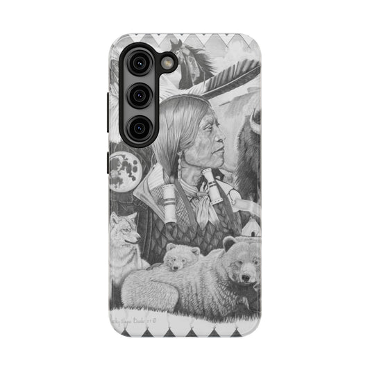 "Two Moon Apache Dream" Western Rodeo Phone Cases, Cowboy Design, Tough Protection, Gift for Him, Ranch Decor, Durable Style