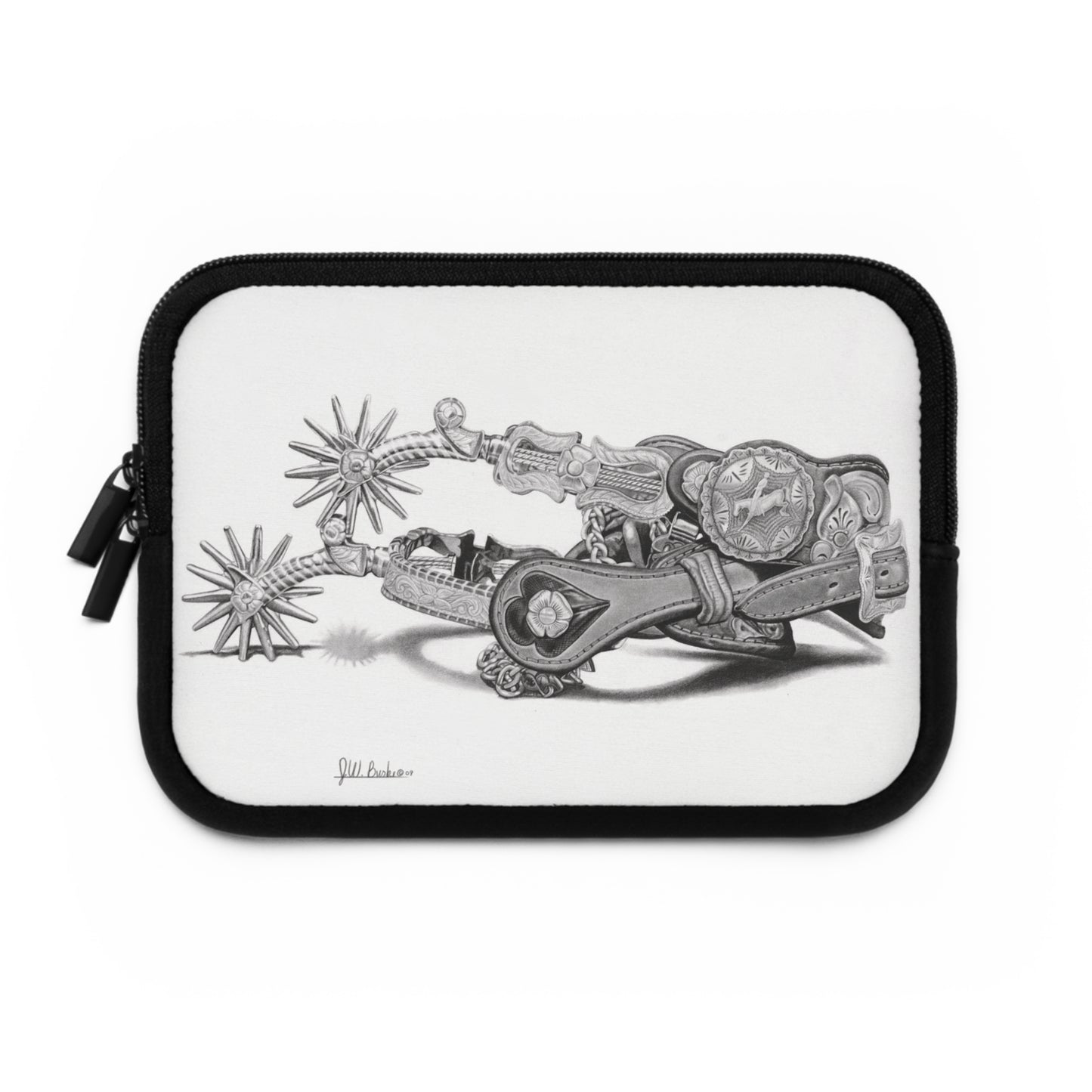 "Spurs" Rustic Cowboy Laptop Sleeve, Western Cowpoke Case, Unique Gift for Ranch Lovers, Rodeo Accessories, Durable Tech Cover