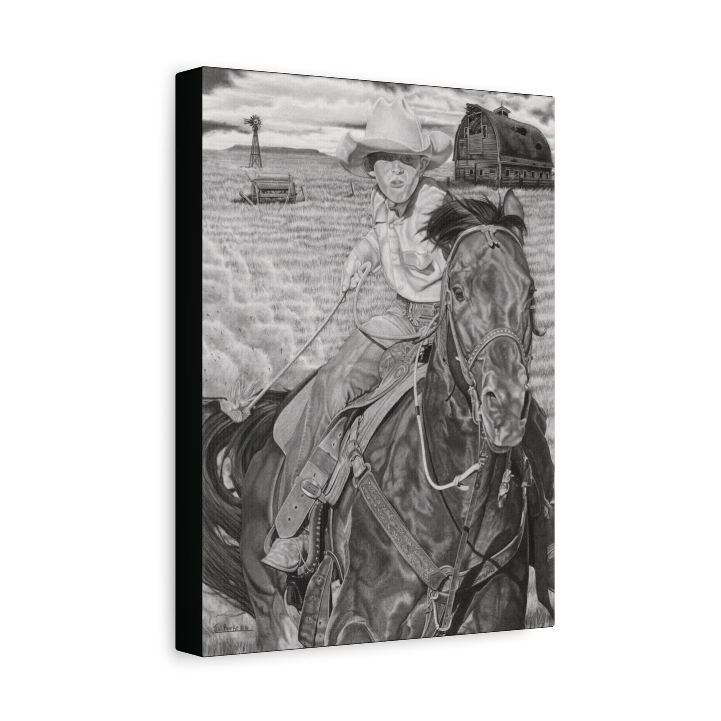 "The Real Billy The Kid" western art on canvas