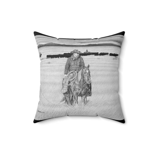"The Passing Storm" , Cowboy Decor Pillow, Western Home Accent, Farmhouse Throw Pillow, Gift for Horse Lovers, Country Style Cushion