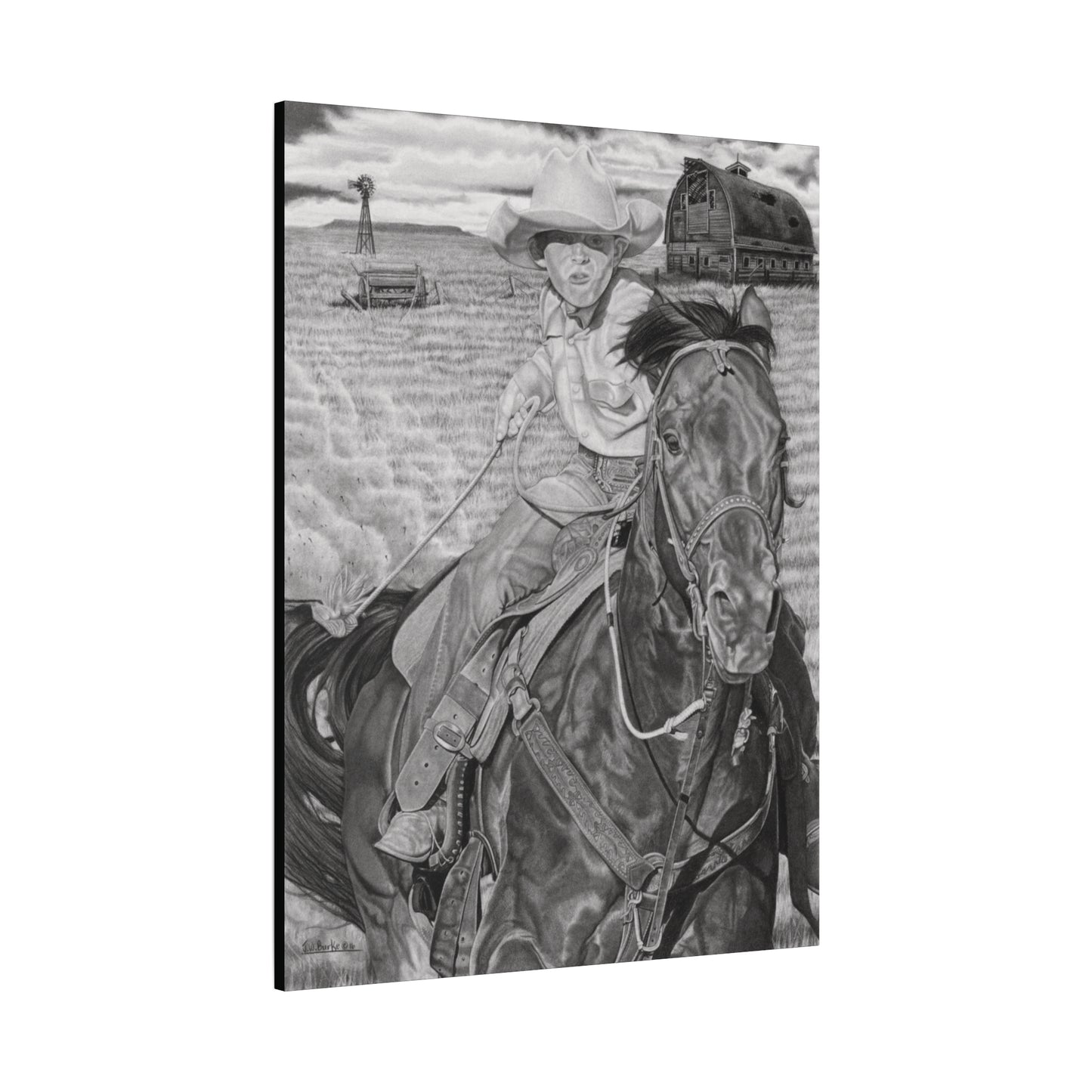 "The Real Billy The Kid" western art on canvas