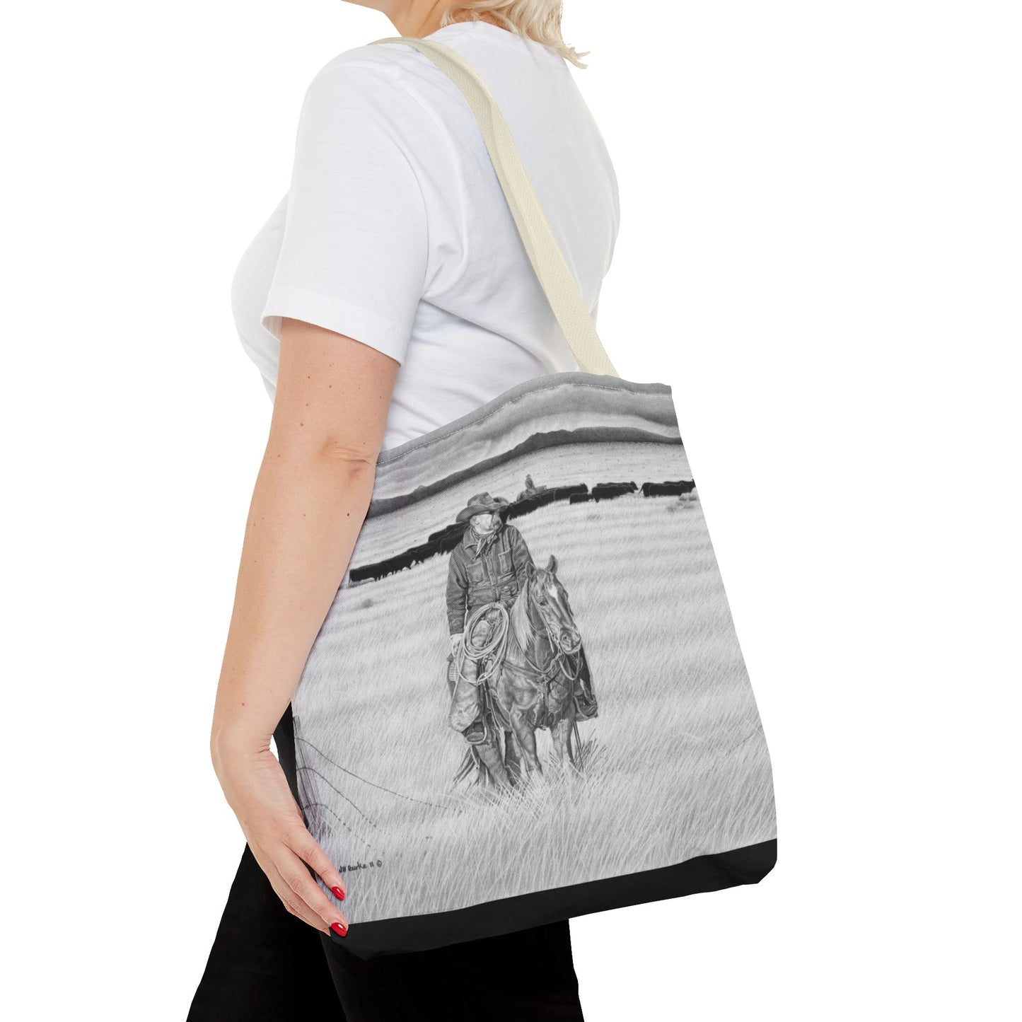 "The Passing Storm" Tote Bag, Western Style Shopping Tote, Equestrian Gift, Farmhouse Decor, Horse Lover Accessory