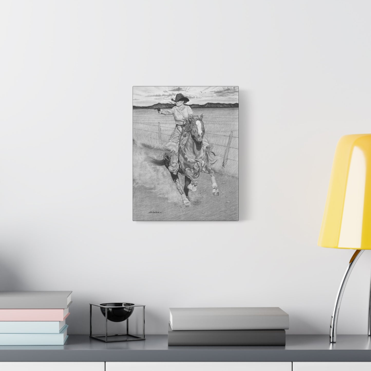 "Dangerouse and Beautiful" western art on canvas