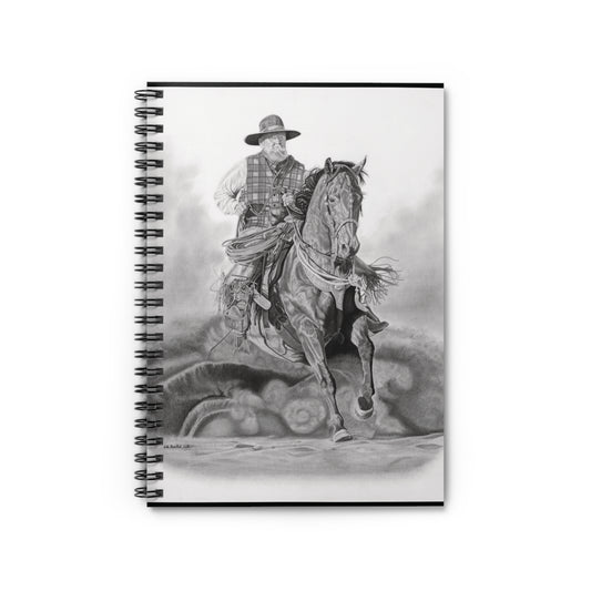 Spiral Notebook, Journal for Equestrian Lovers, Western Art Gift, Cowpoke Writing Pad