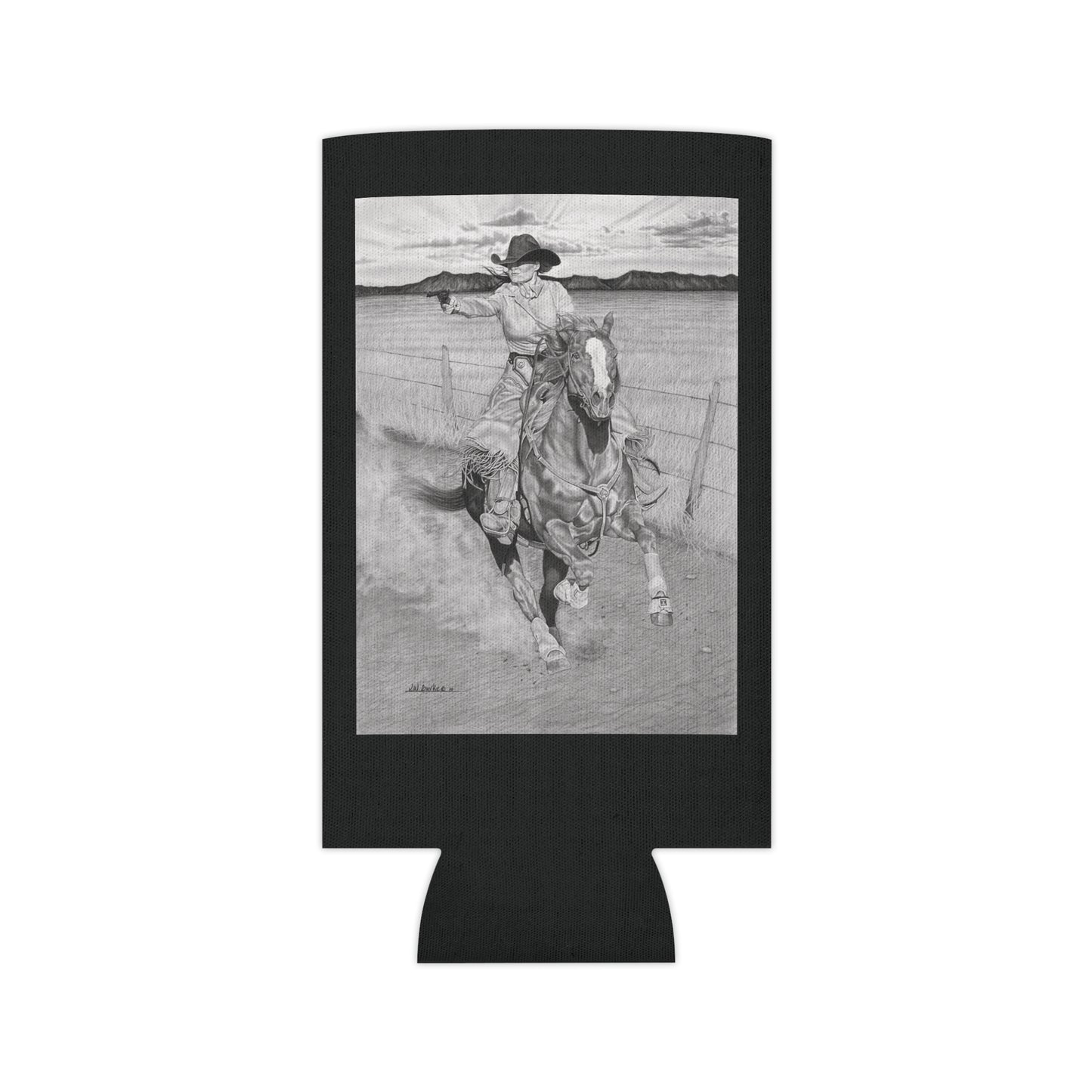"Dangerouse and Beutiful " Rustic Cowboy Can Cooler, Western Beverage Sleeve, Outdoor Party Gear, Country-Themed Drink Holder, Ideal for BBQs & Tailgates