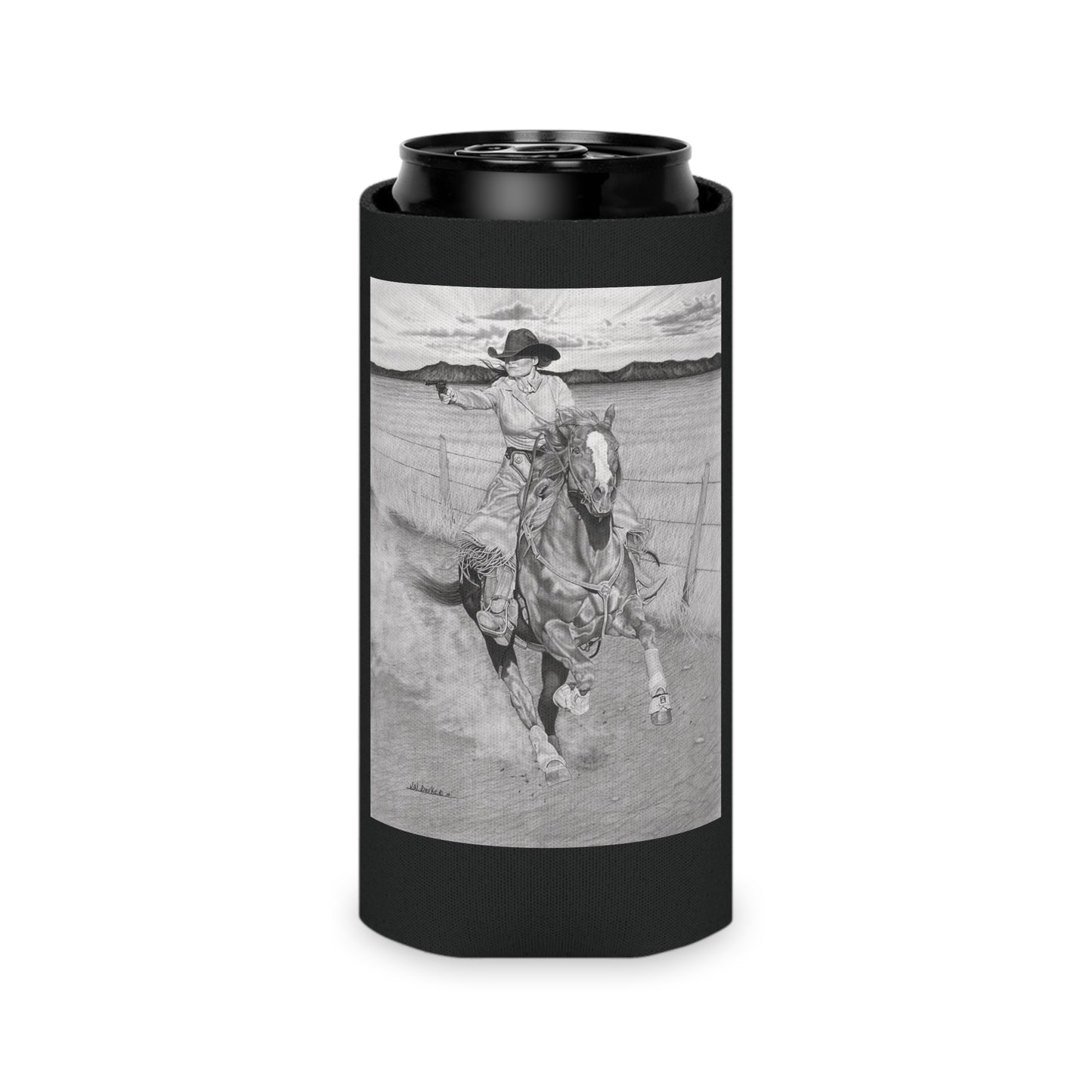 "Dangerouse and Beutiful " Rustic Cowboy Can Cooler, Western Beverage Sleeve, Outdoor Party Gear, Country-Themed Drink Holder, Ideal for BBQs & Tailgates