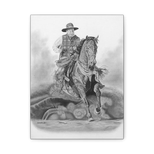 "Trouble Up Ahead " western art on canvas