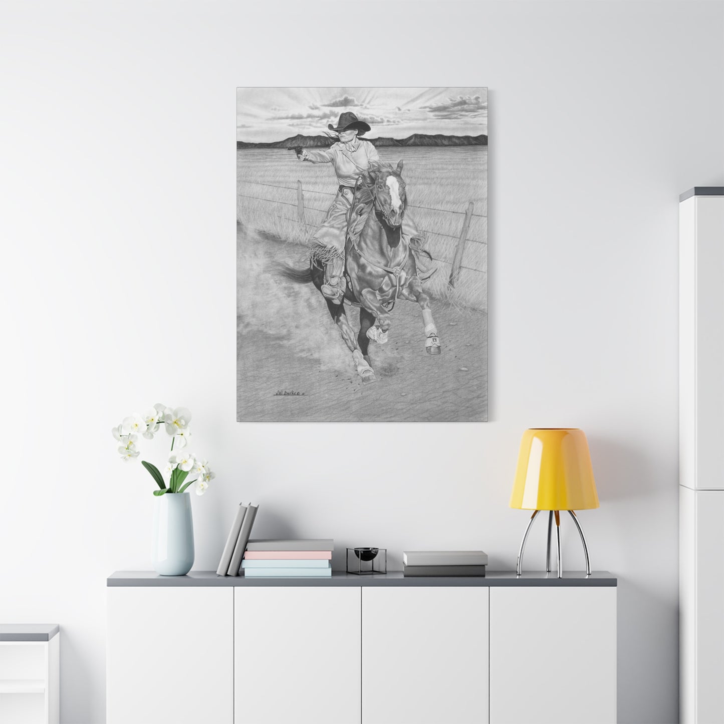 "Dangerouse and Beautiful" western art on canvas