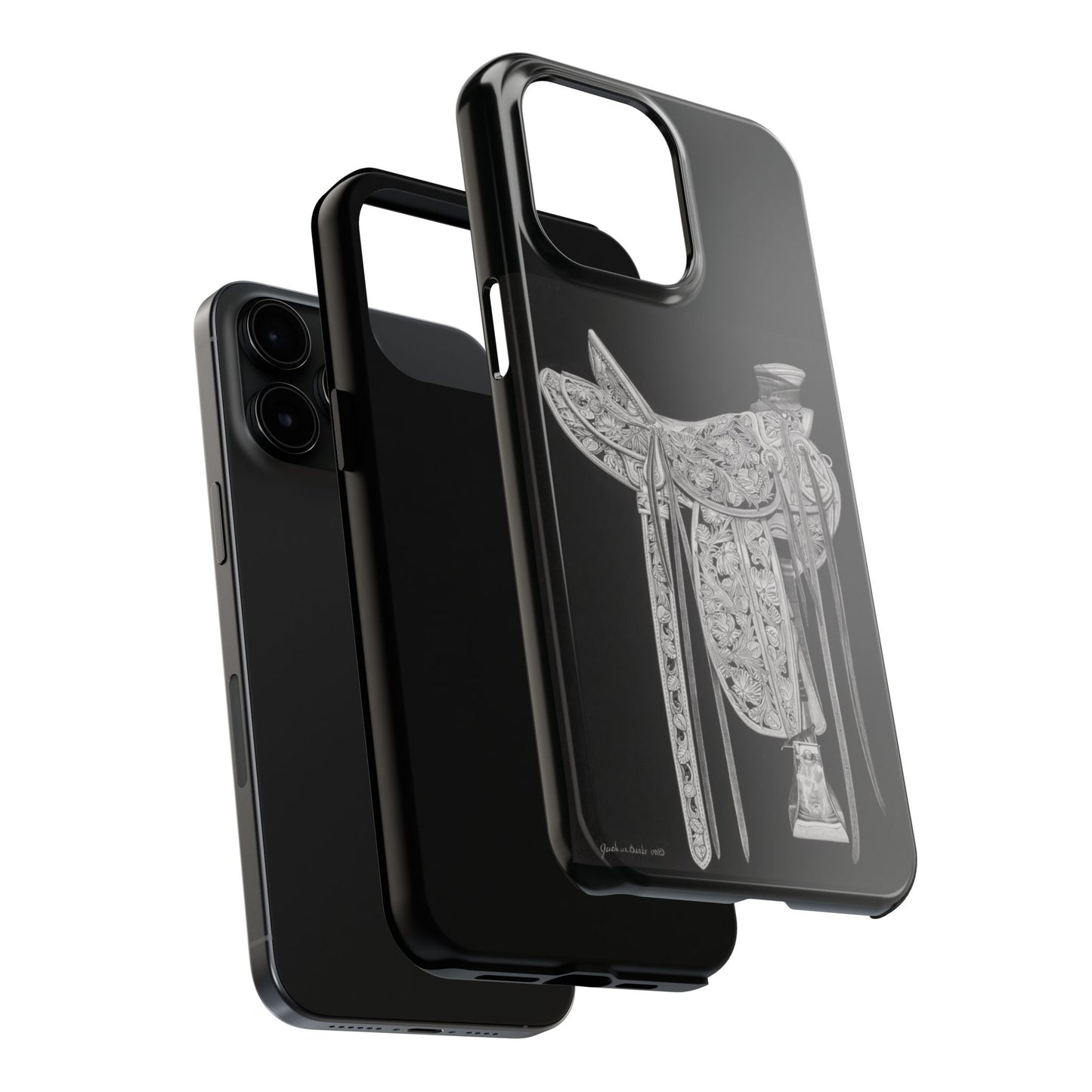 "New Saddle" Western Rodeo Phone Cases, Cowboy Design, Tough Protection, Gift for Him, Ranch Decor, Durable Style
