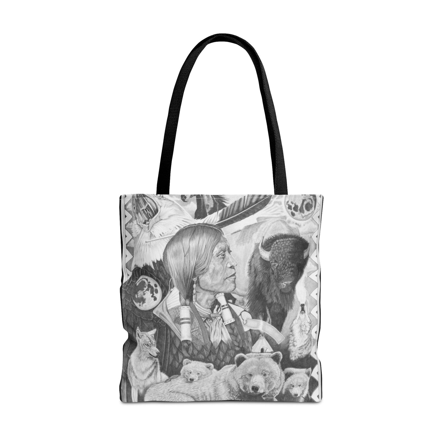 "Two Moon Apache Dream " Tote Bag, Western Style Shopping Tote, Equestrian Gift, Farmhouse Decor, Horse Lover Accessory