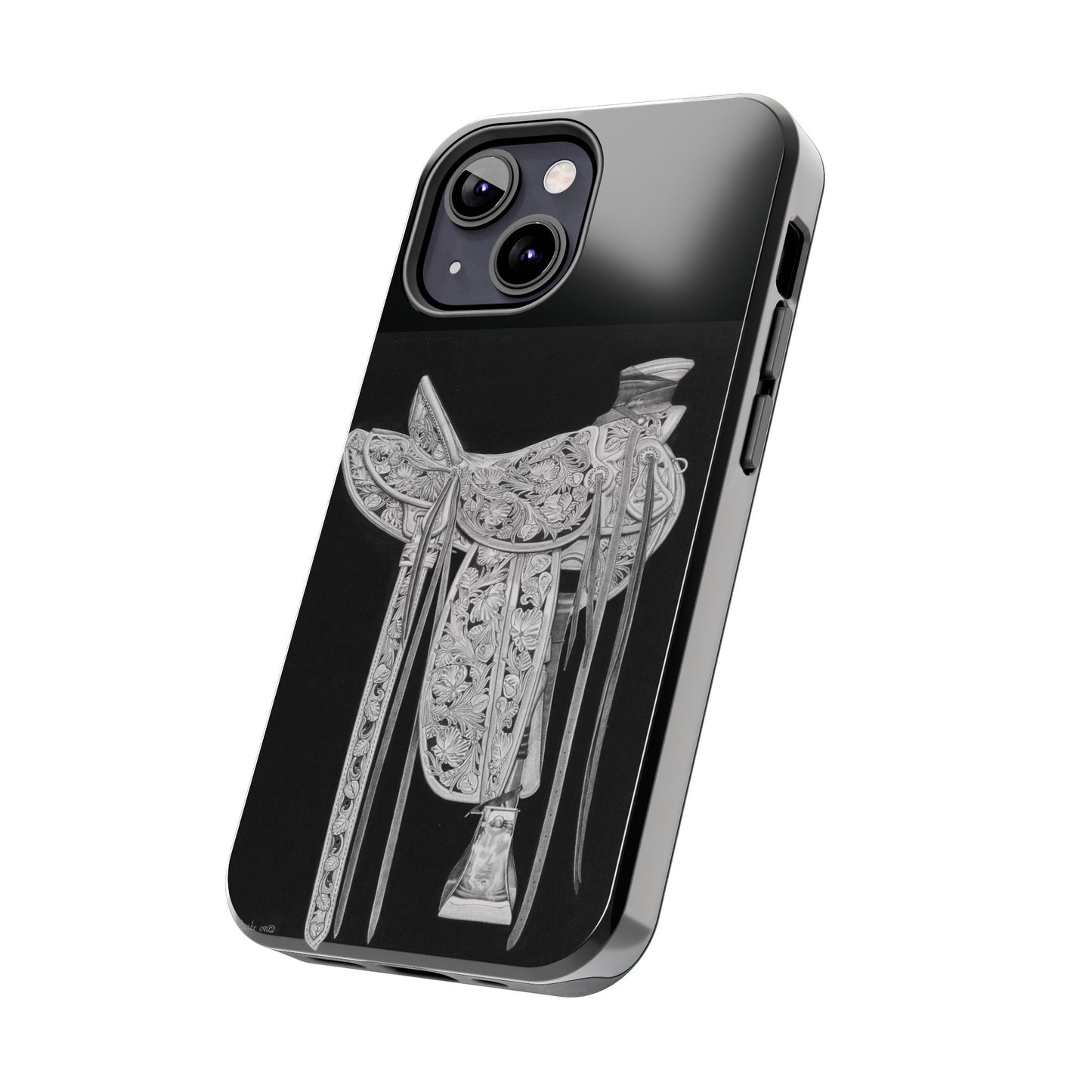 "New Saddle" Western Rodeo Phone Cases, Cowboy Design, Tough Protection, Gift for Him, Ranch Decor, Durable Style