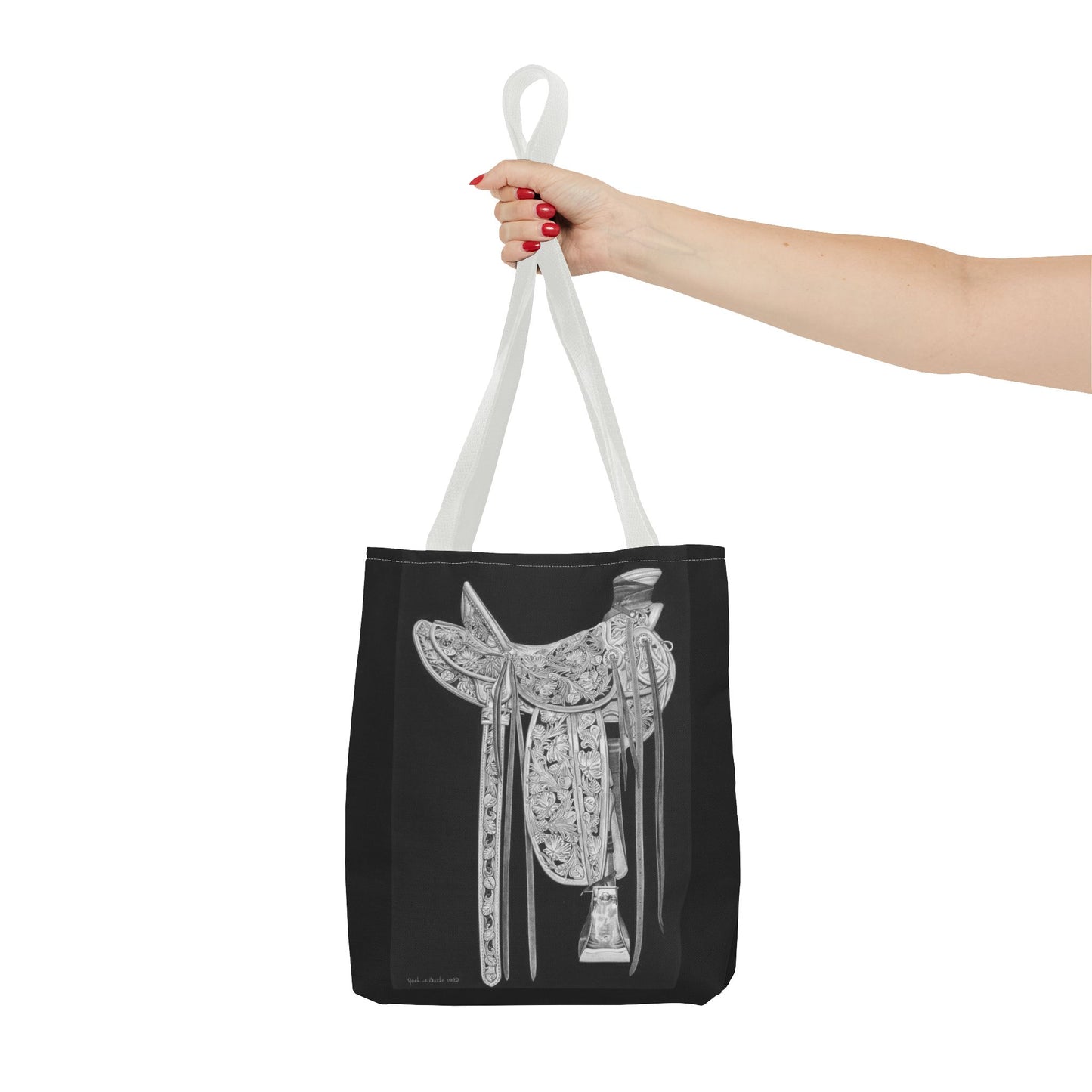 "New Saddle " Western Style Shopping Tote, Equestrian Gift, Farmhouse Decor, Horse Lover Accessory