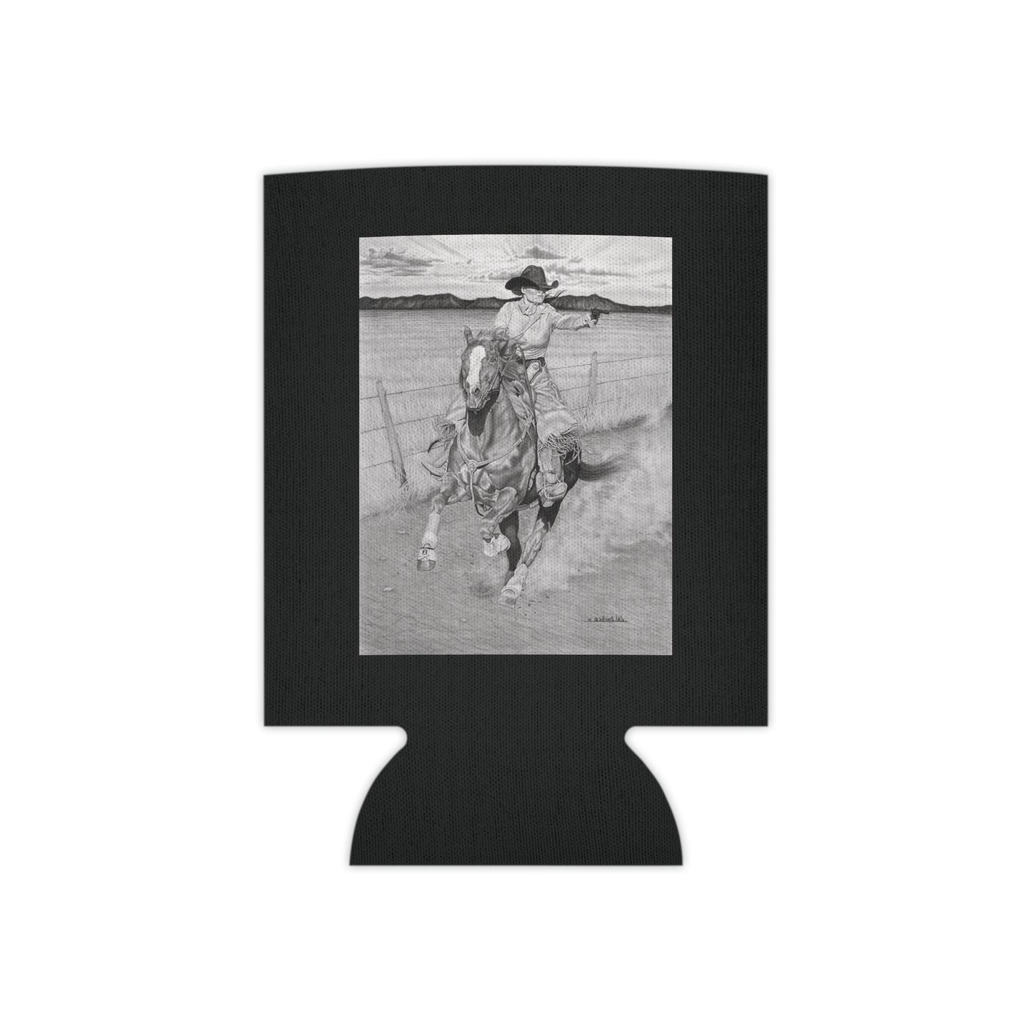 "Dangerouse and Beutiful " Rustic Cowboy Can Cooler, Western Beverage Sleeve, Outdoor Party Gear, Country-Themed Drink Holder, Ideal for BBQs & Tailgates