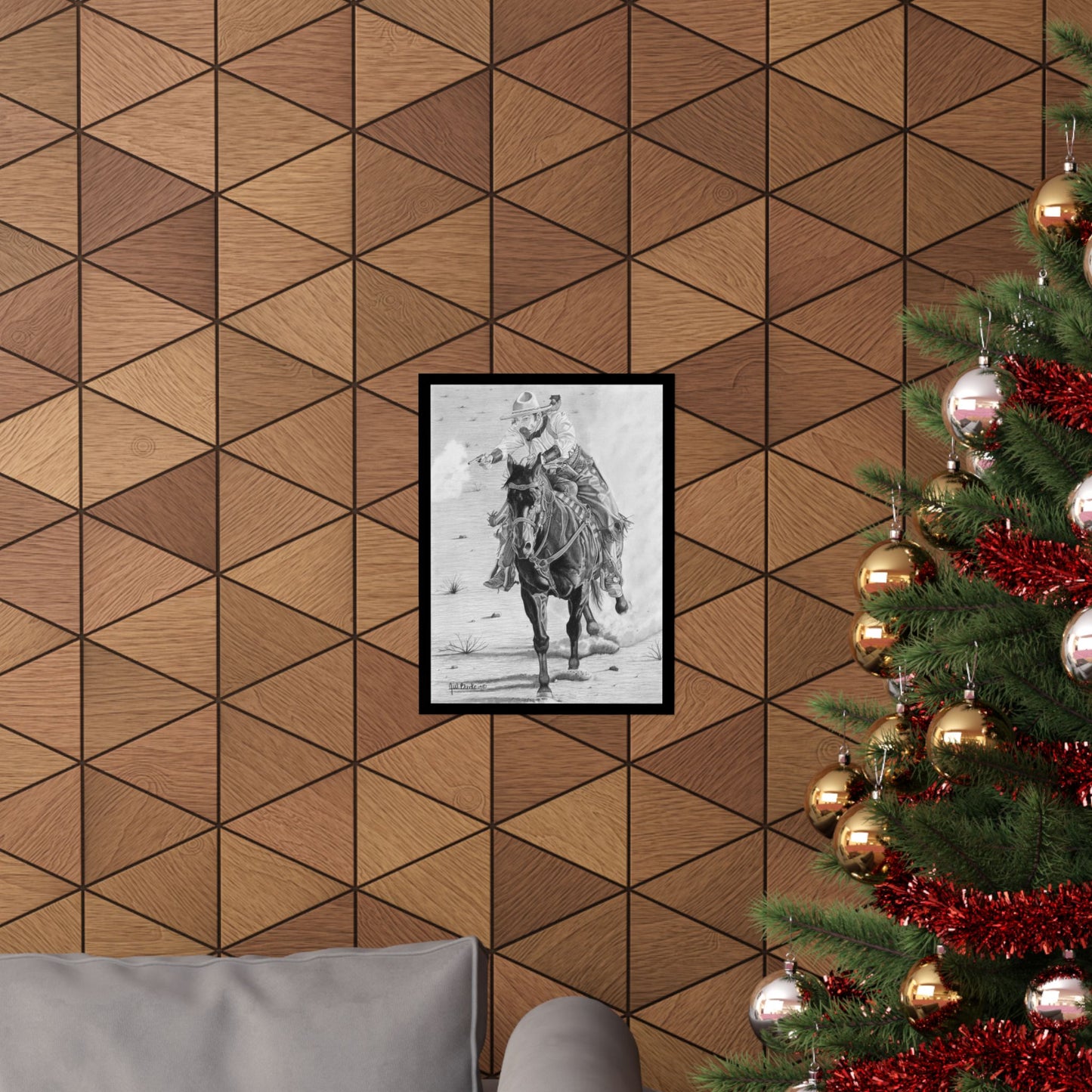 "Wild Bill Rides Again" Cowboy Themed Wall Art Print, Western Decor, Matte Vertical Poster, Rustic Home Decor, Gift for Ranch Lovers, Cowboy Art