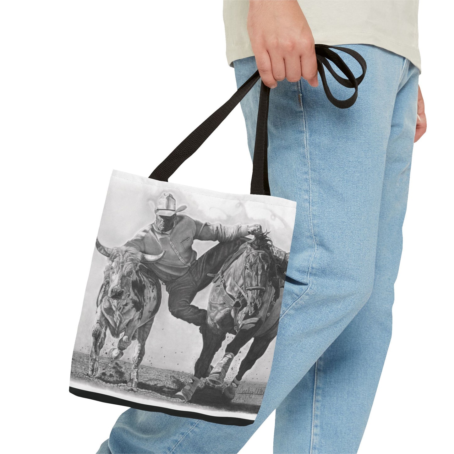 "Cowboy Life #1 " Tote Bag, Western Style Shopping Tote, Equestrian Gift, Farmhouse Decor, Horse Lover Accessory