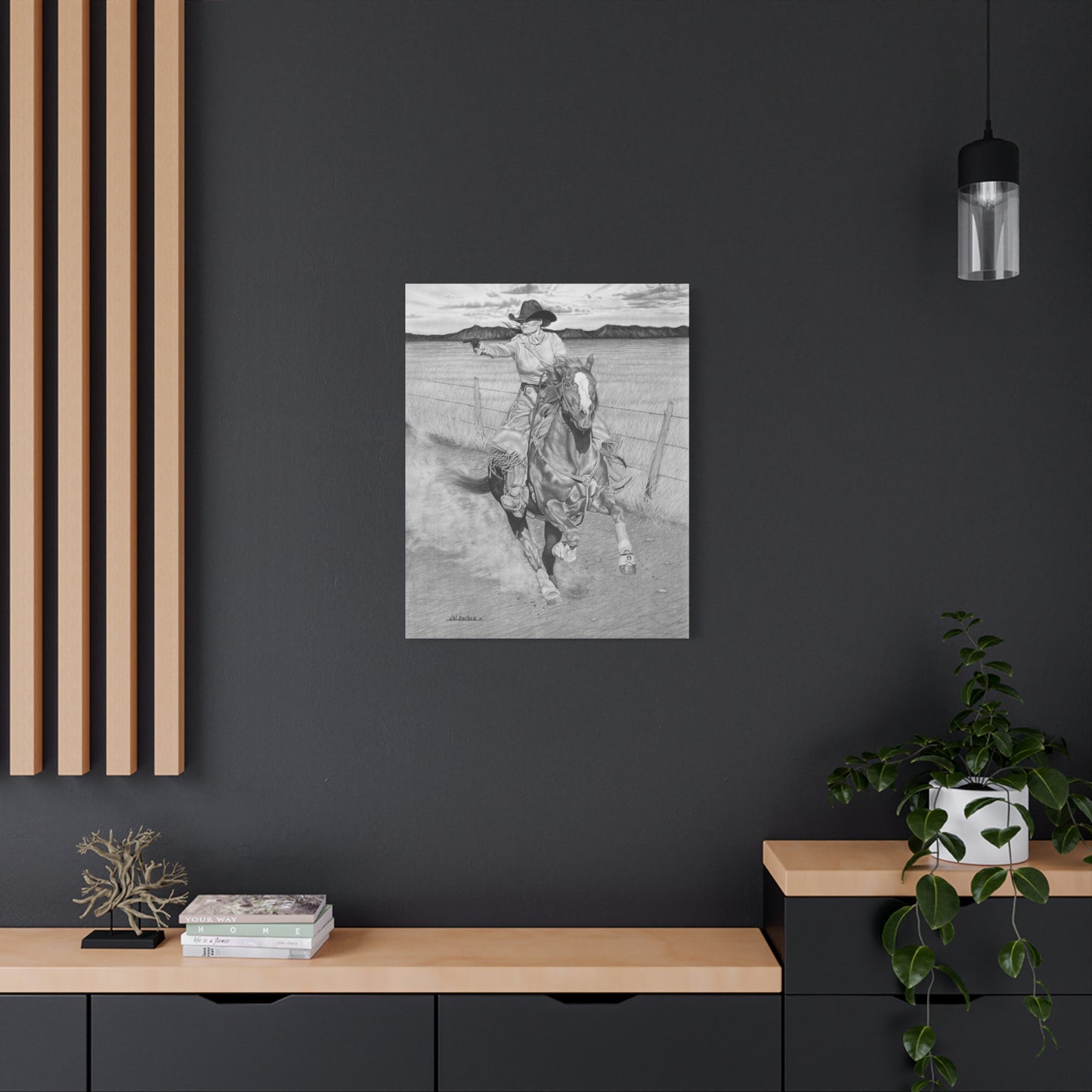 "Dangerouse and Beautiful" western art on canvas