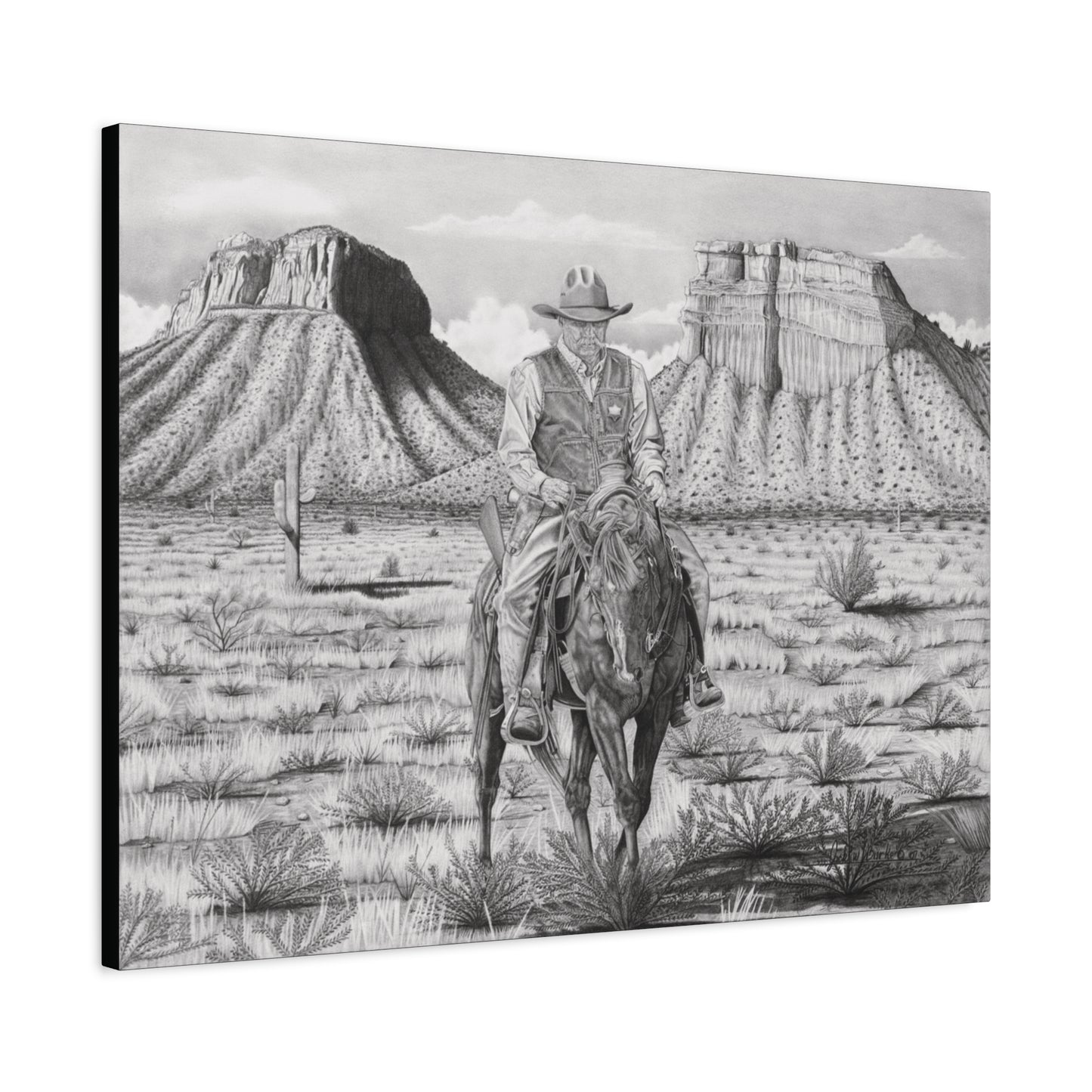 "On The Outlaw Trail" western art on canvas