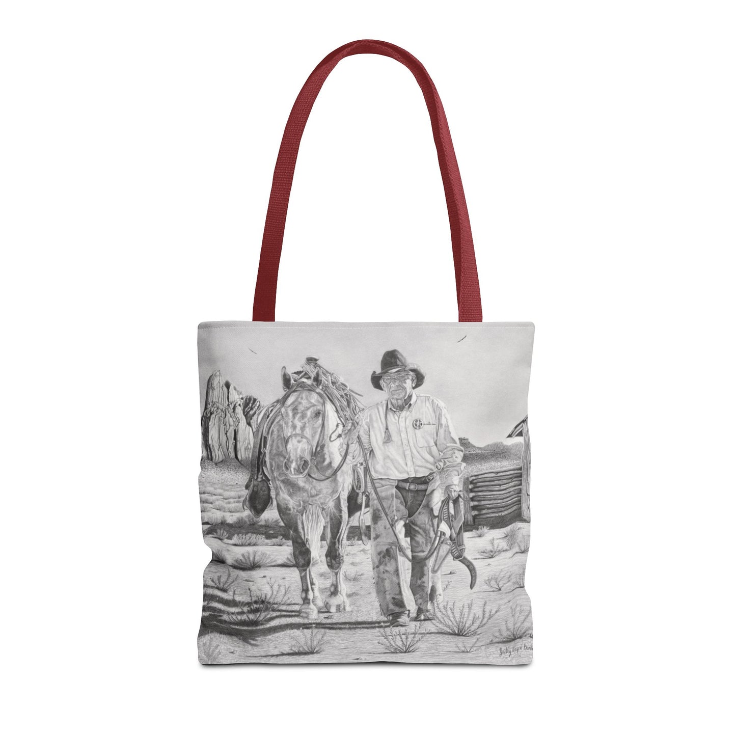 "On The Trail of Outlaw" Western Art Tote Bag