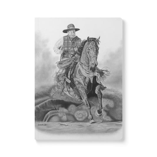 "Trouble Up Ahead" Native American Wildlife Softcover Journal, Notebook for Writing, Artistic Gift, Travel Journal, Eco-Friendly Stationery, Unique Artwork