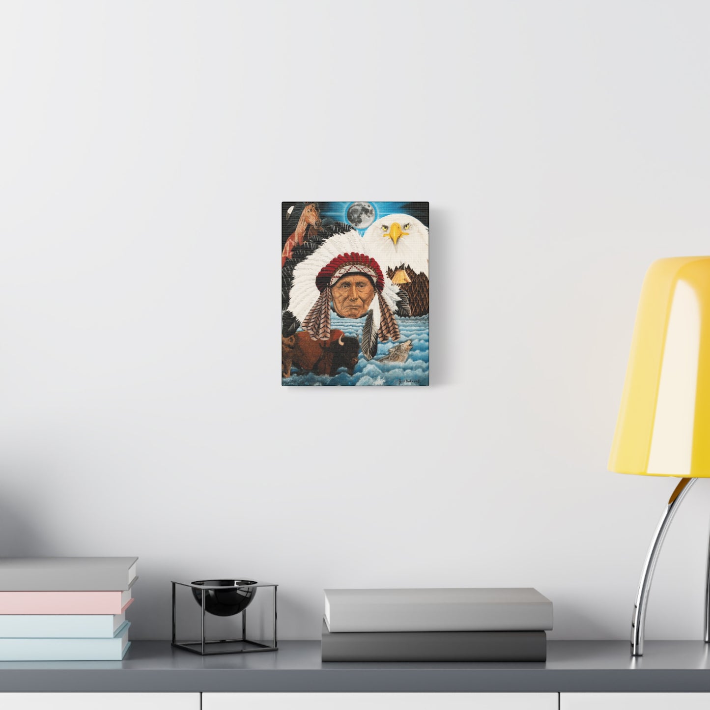 "Dream of Chief Joseph" western art on canvas
