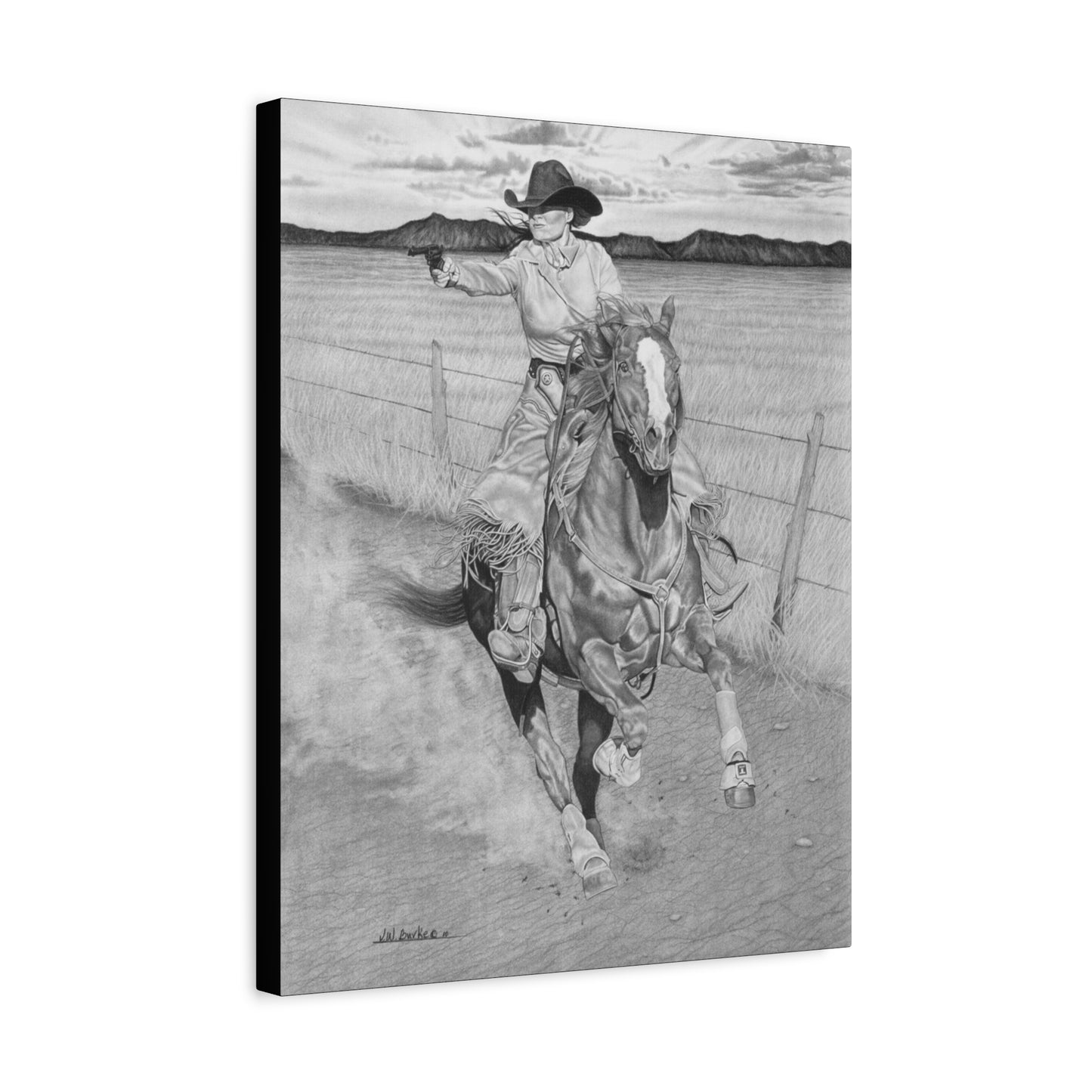 "Dangerouse and Beautiful" western art on canvas