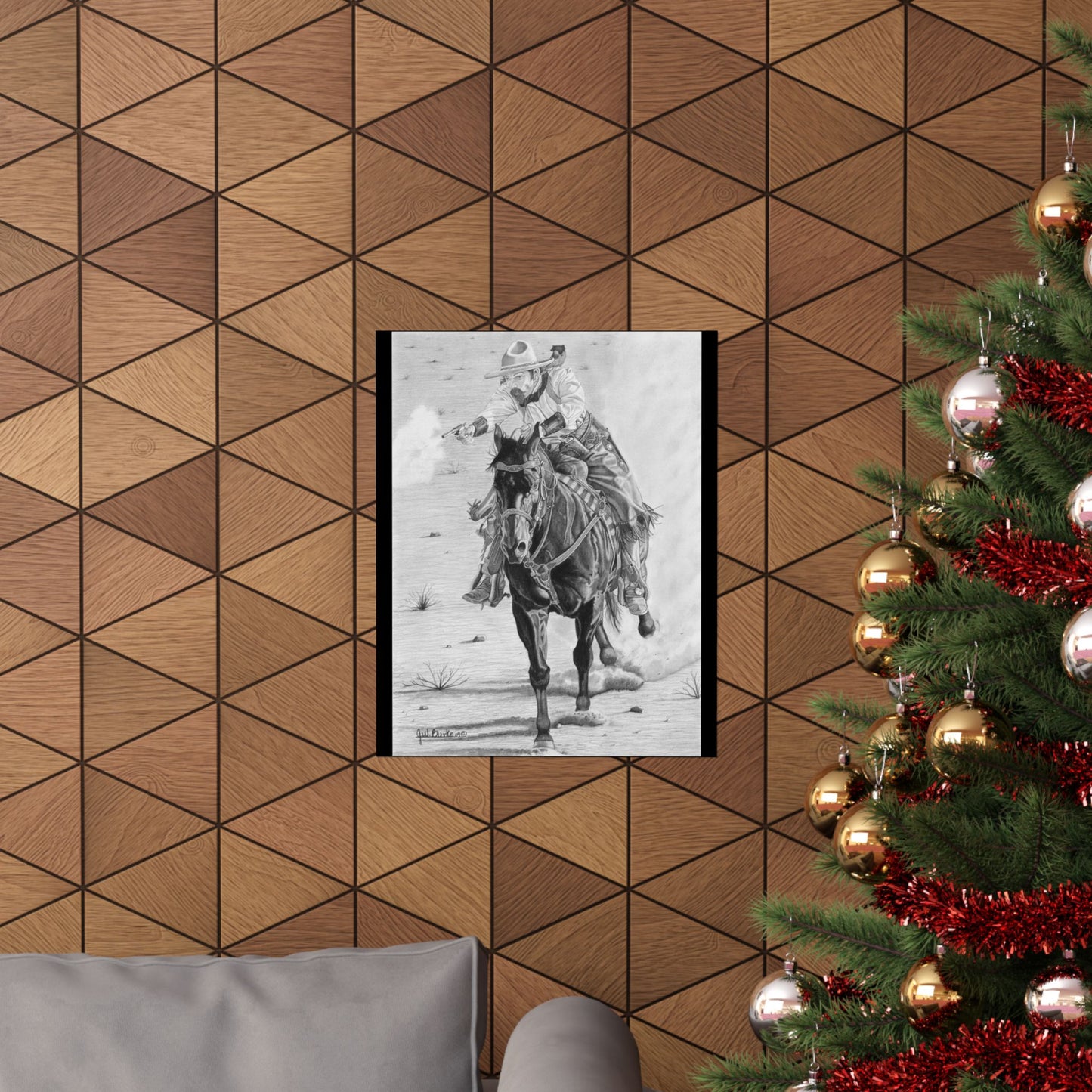 "Wild Bill Rides Again" Cowboy Themed Wall Art Print, Western Decor, Matte Vertical Poster, Rustic Home Decor, Gift for Ranch Lovers, Cowboy Art