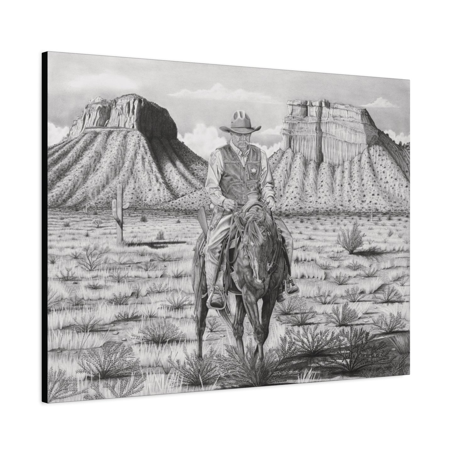 "On The Outlaw Trail" western art on canvas