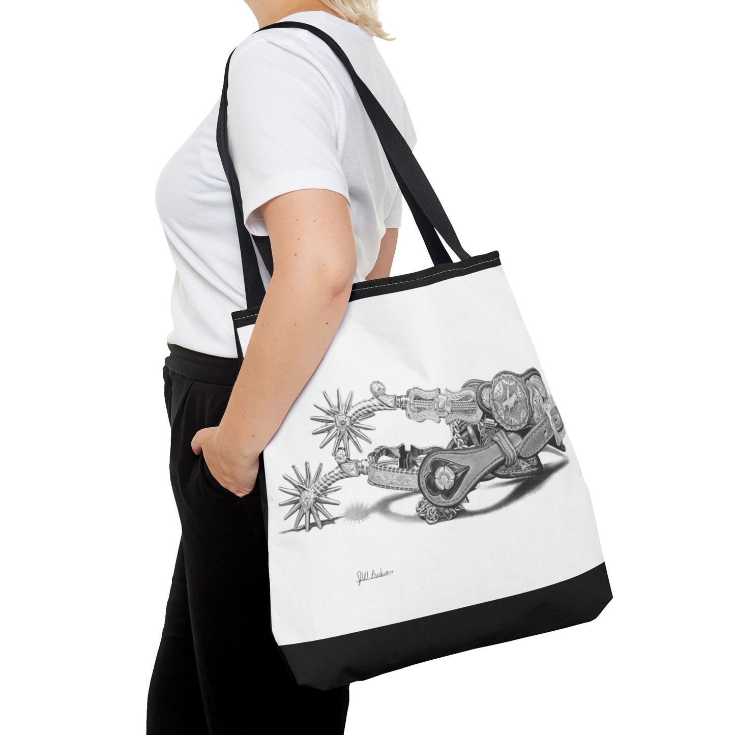 "Spurs" Tote Bag, Western Style Shopping Tote, Equestrian Gift, Farmhouse Decor, Horse Lover Accessory
